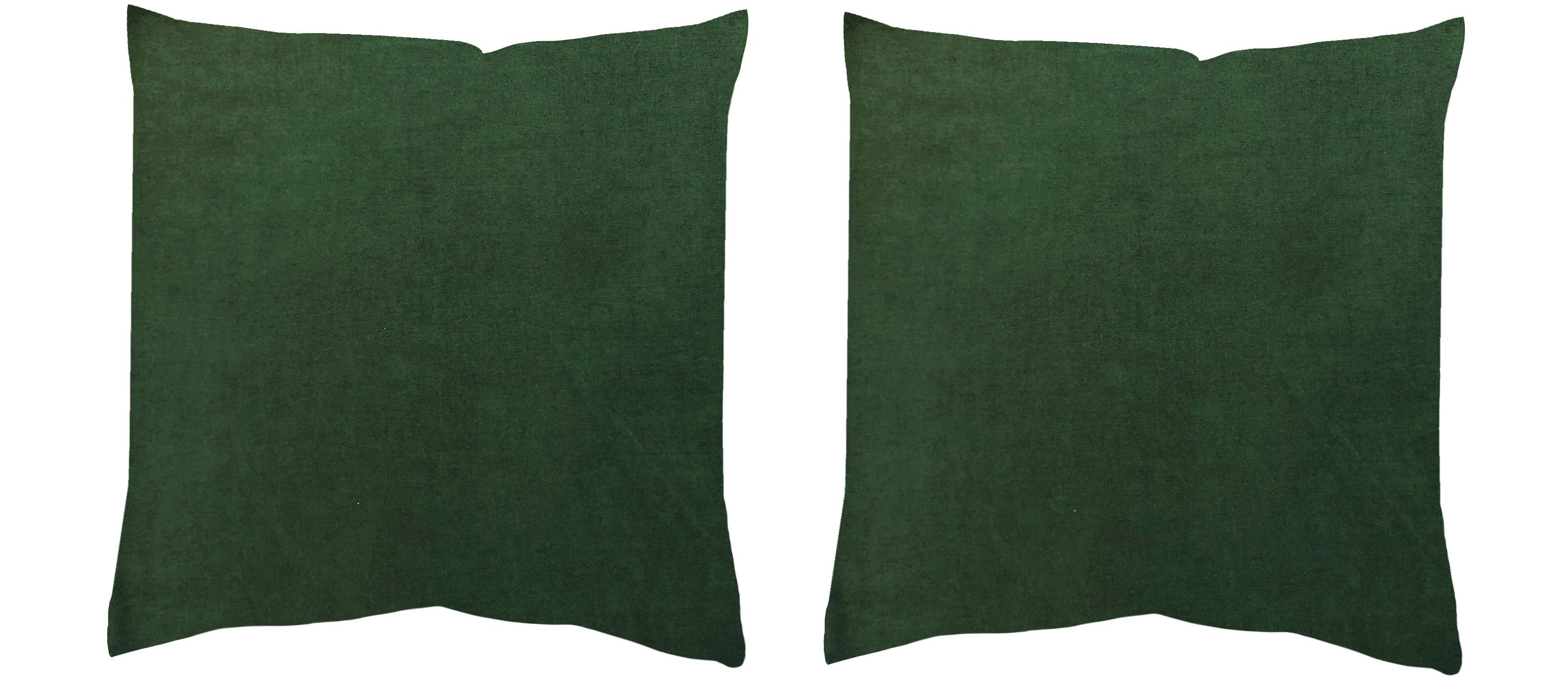 HOME WOHNIDEEN Kussenhoes ELMER 2-DELIG PAKKET MET VULLING (2 stuks) sierkussens maat 40 cm x 40 cm groen