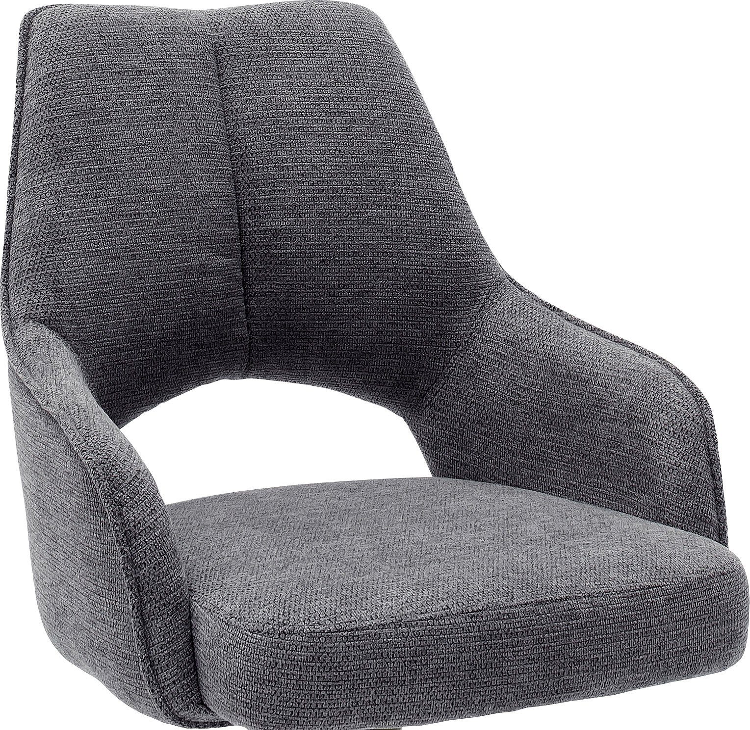 MCA furniture Stoel met armleuningen BANGOR (2-set), draaibaar 180°, pocketvering, zithoogte ca. 49 cm (2 stuks)