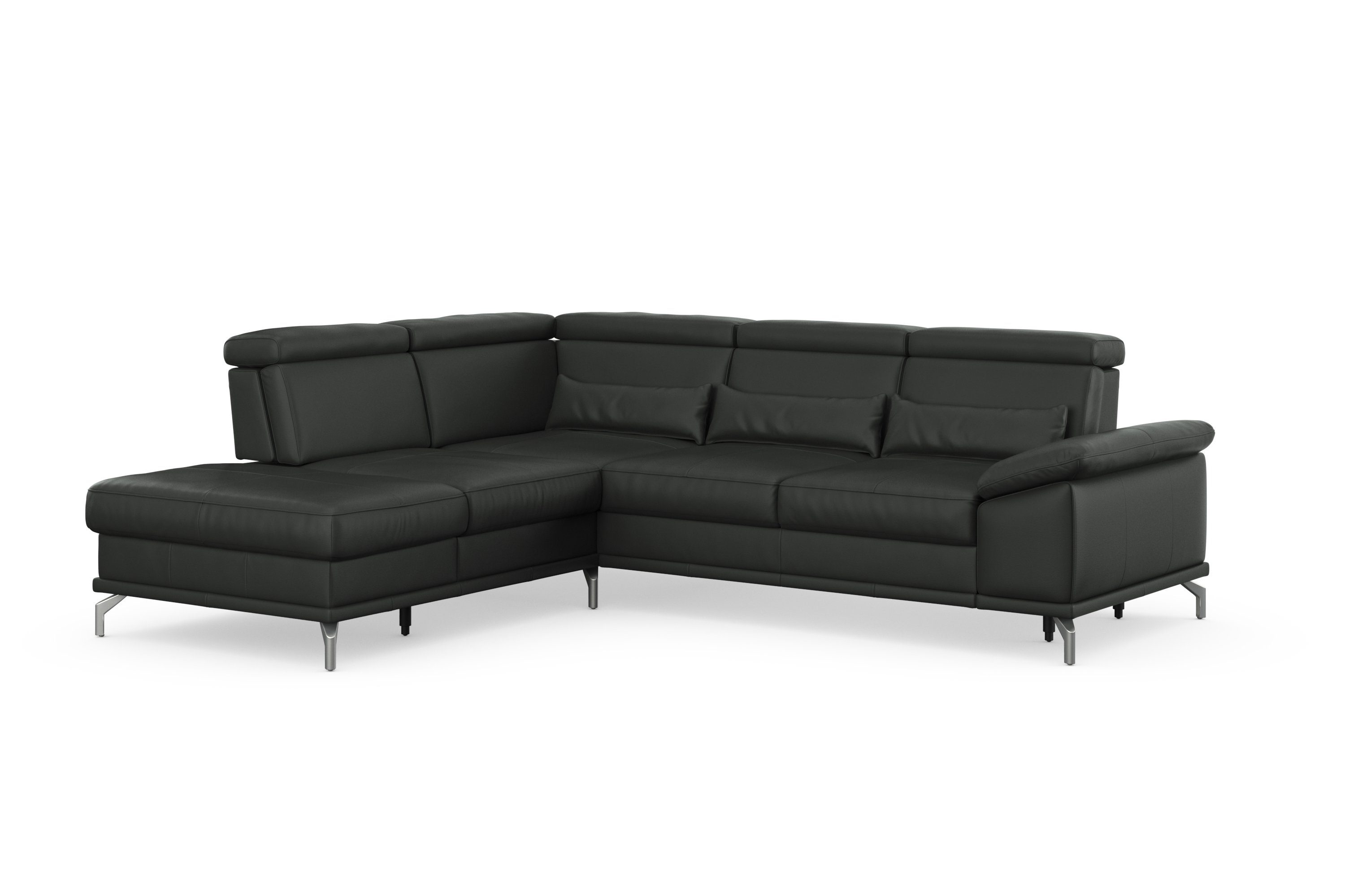sit&more Hoekbank Cabrio L-vorm, met zitdiepteverstelling, arm- en hoofdsteunverstelling