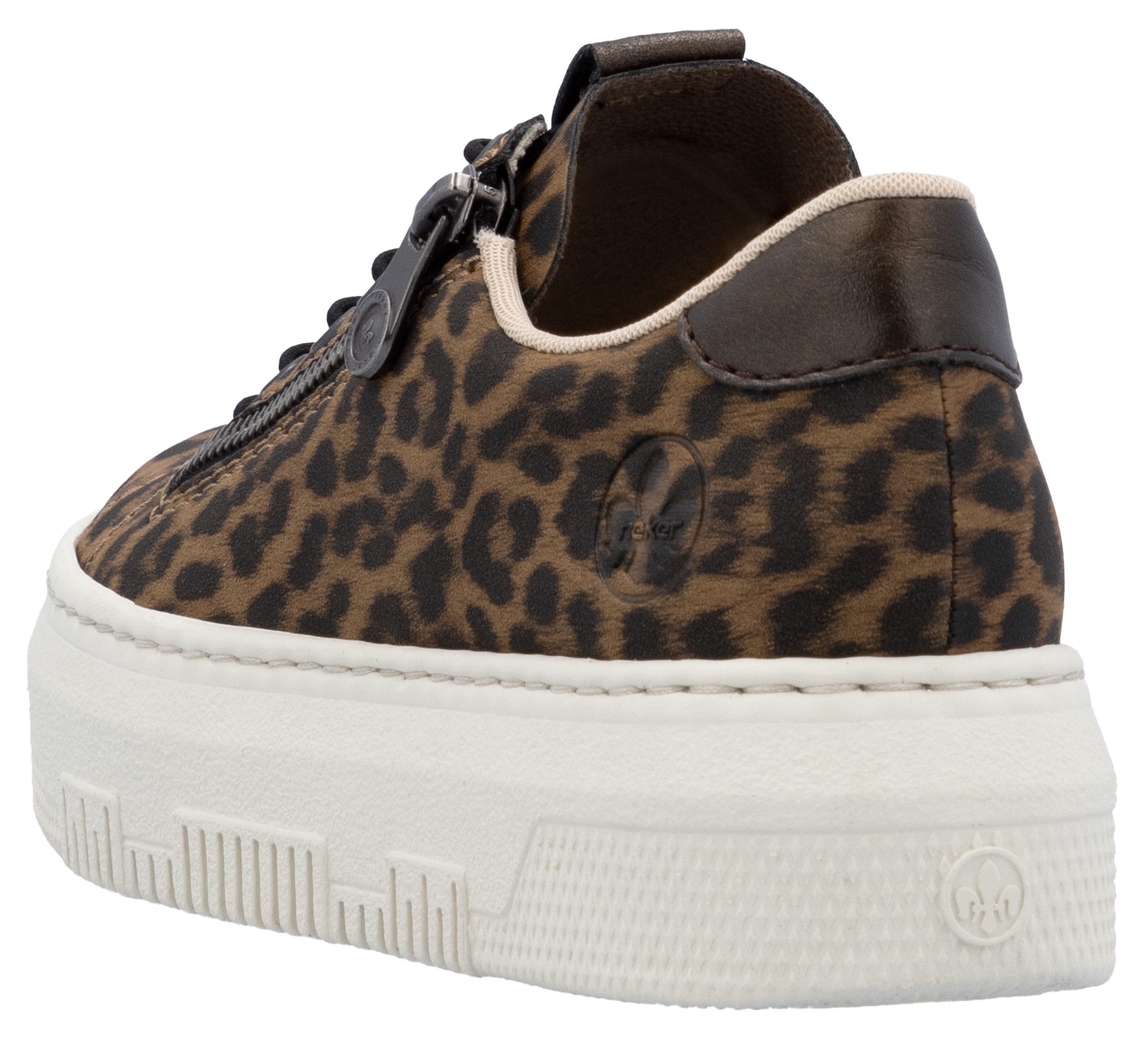 Rieker Plateausneakers Sneaker, slip-on sneaker, slipper met schachtvoering