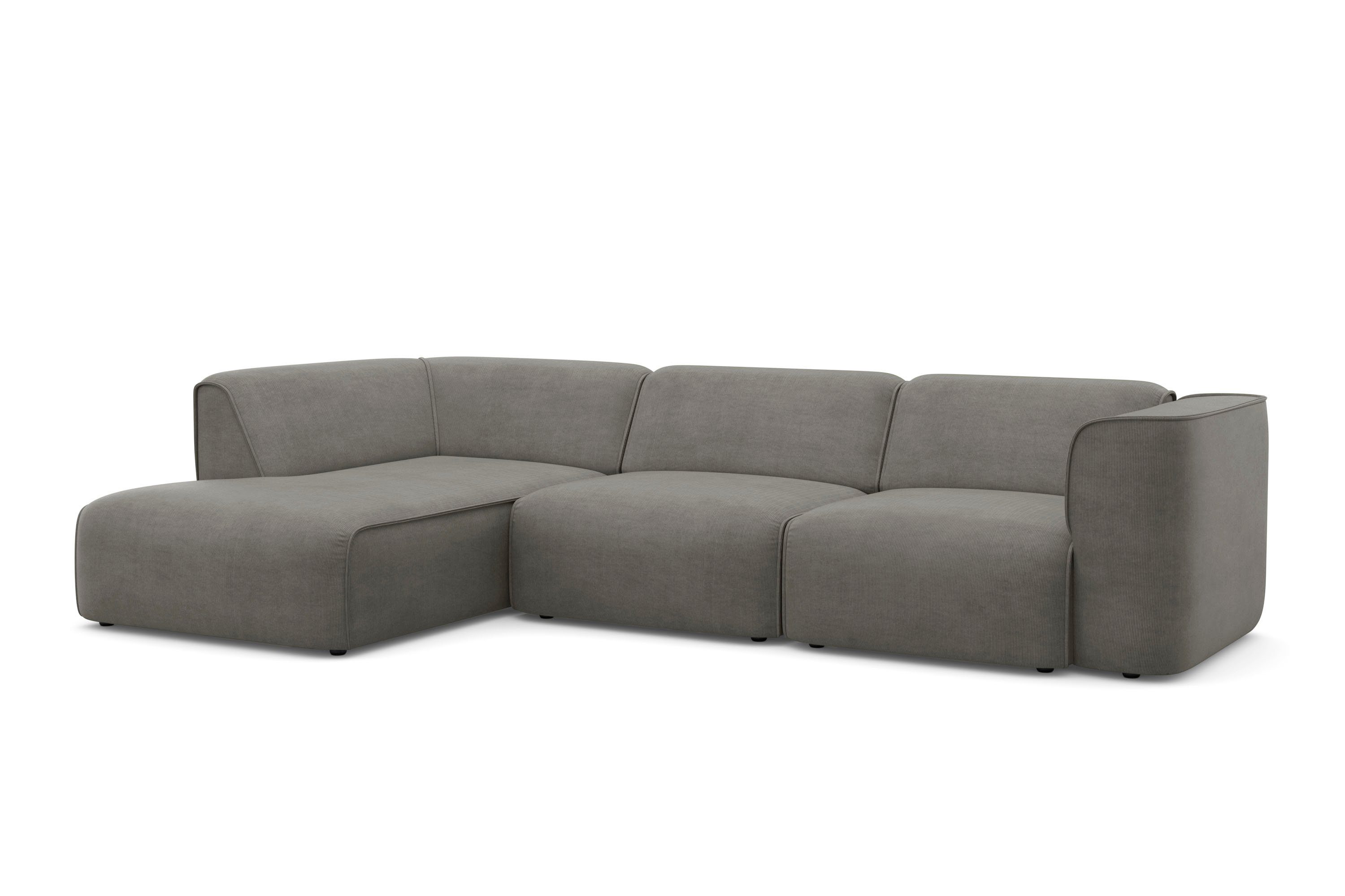 RAUM.ID Hoekbank Merid L-vorm, altijd uitbreidbaar met modules, B/D/H: 295/162/70 cm