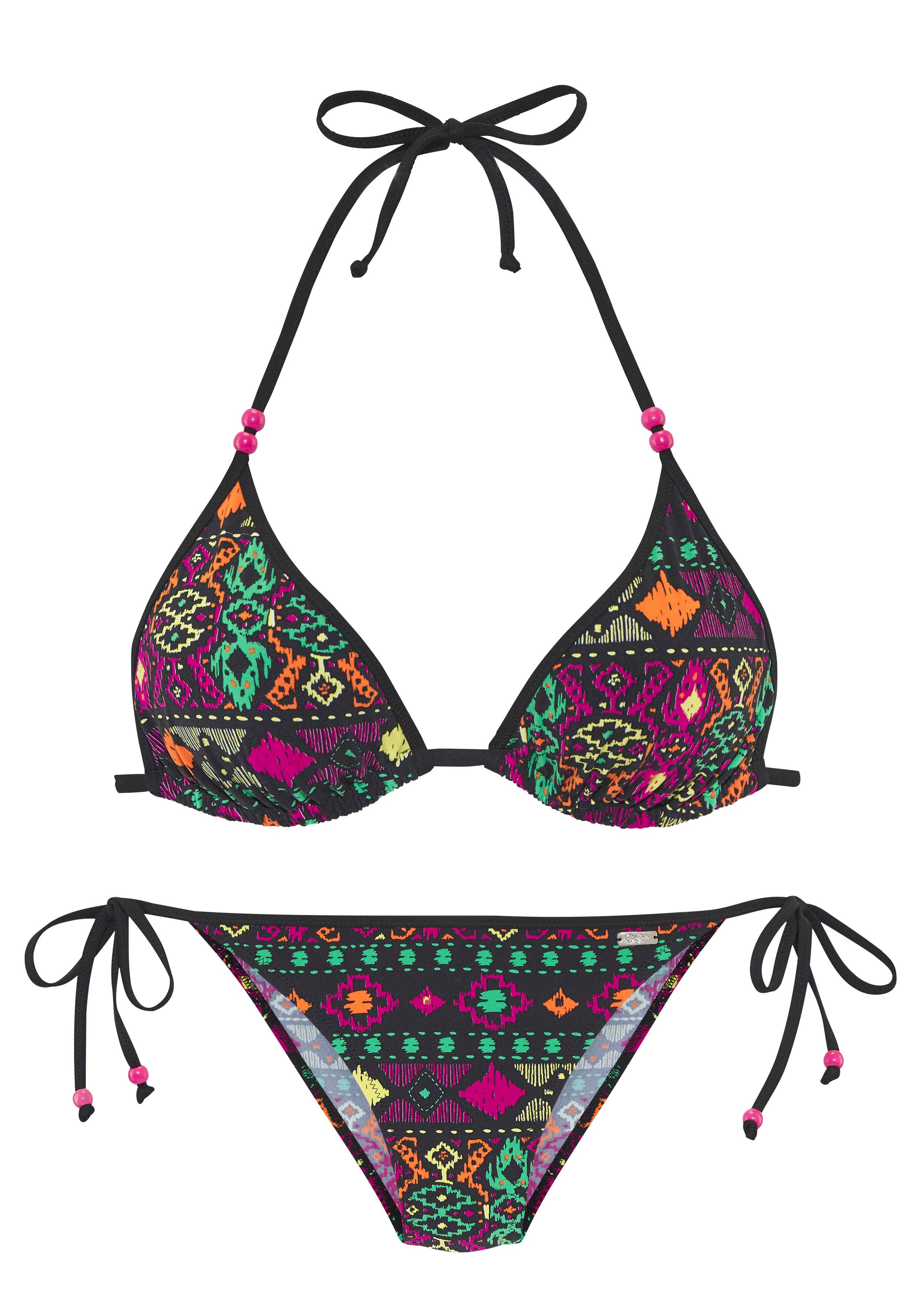 Buffalo Triangelbikini kleurvol etnisch patroon