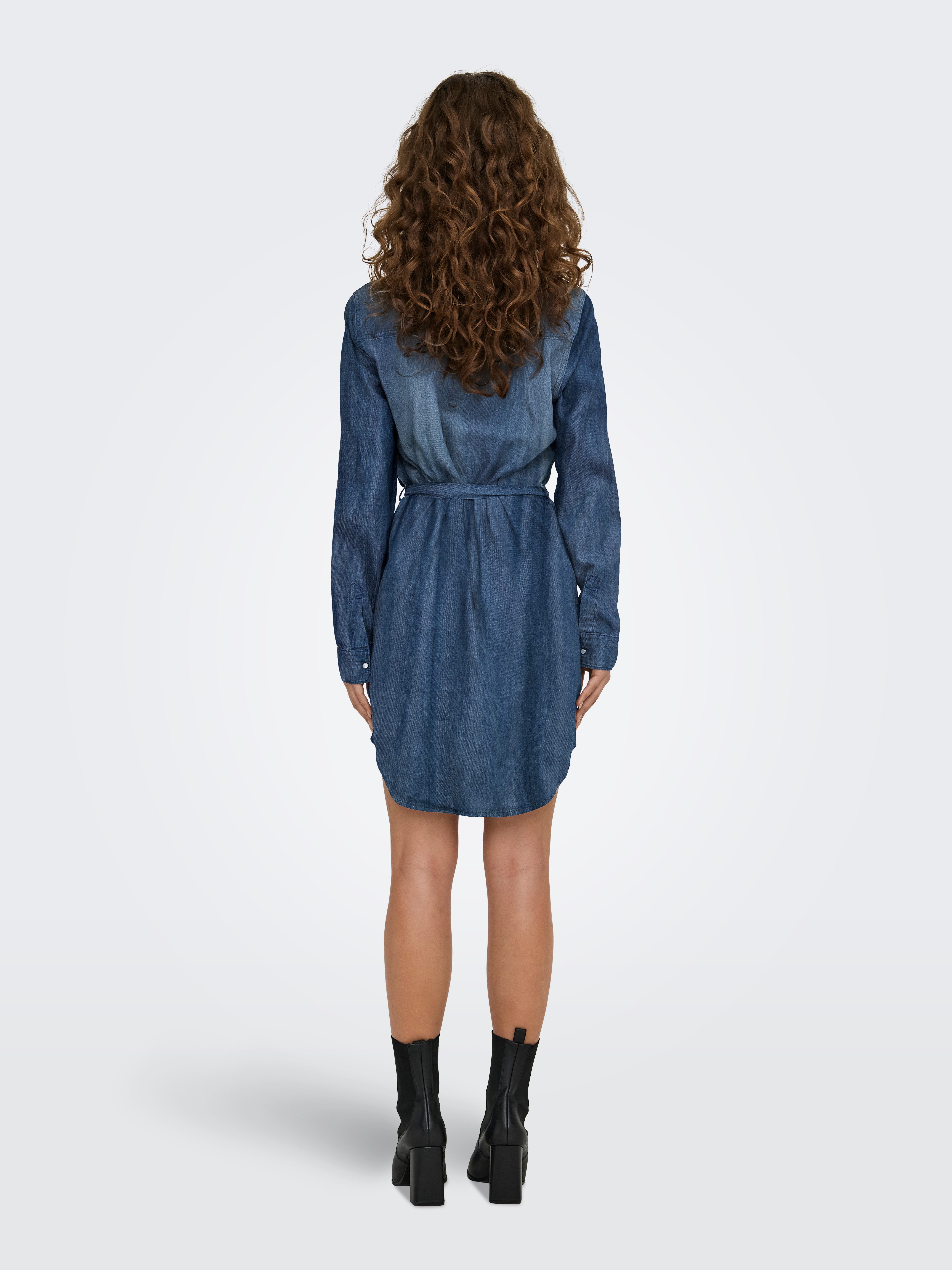 Only Midi-jurk ONLALEXA BELT DNM DRESS AKM