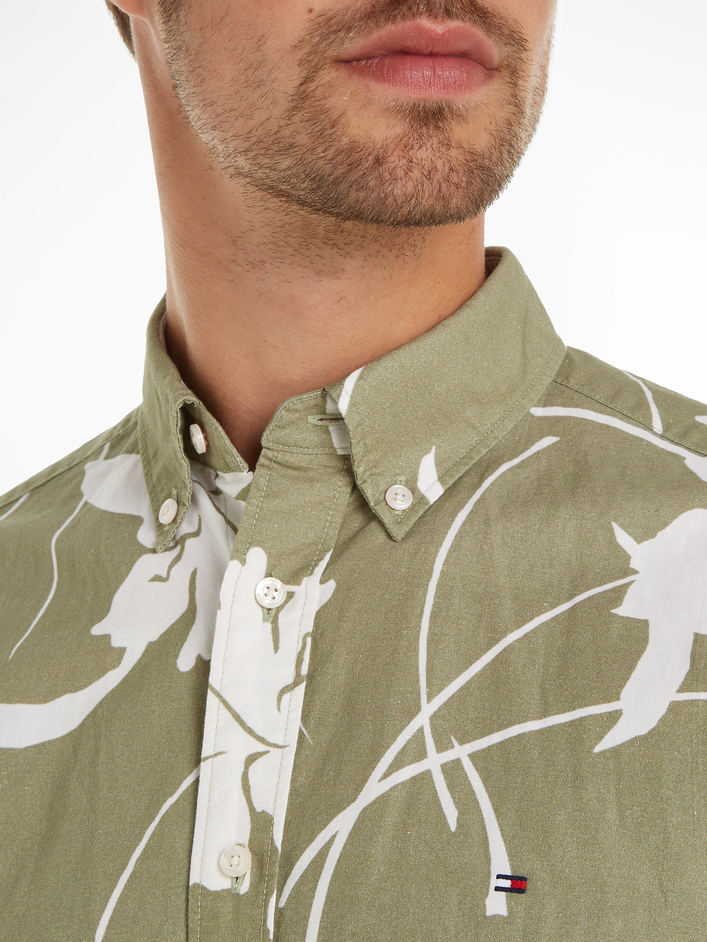 Tommy Hilfiger Overhemd met korte mouwen LARGE TROPICAL PRT SHIRT