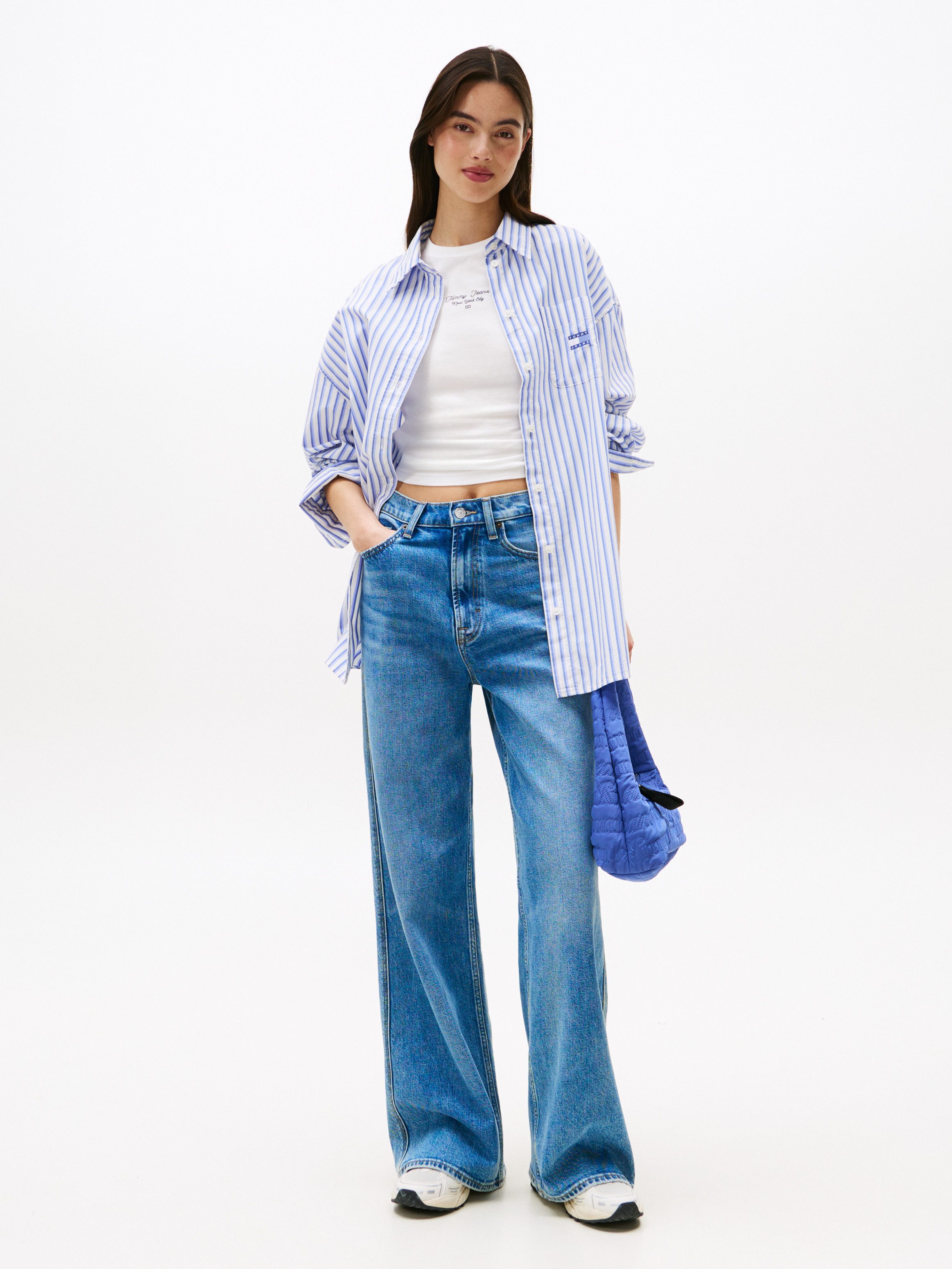 TOMMY JEANS Shirt met korte mouwen TJW SLIM ESS LOGO 1 TEE EXT