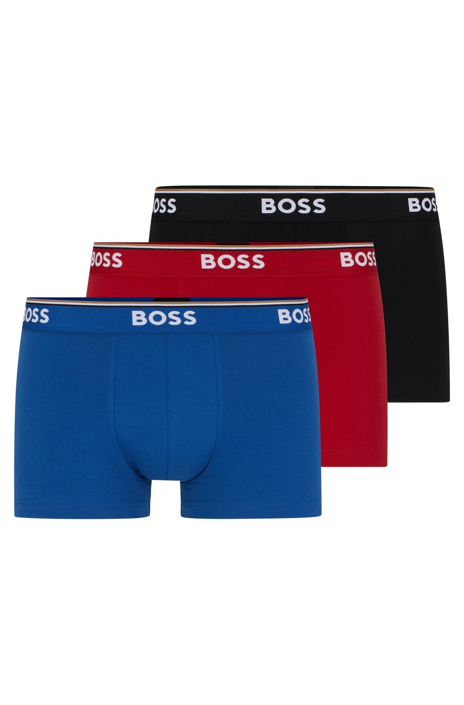 BOSS Boxershort met  opdruk op de tailleband (3 stuks)