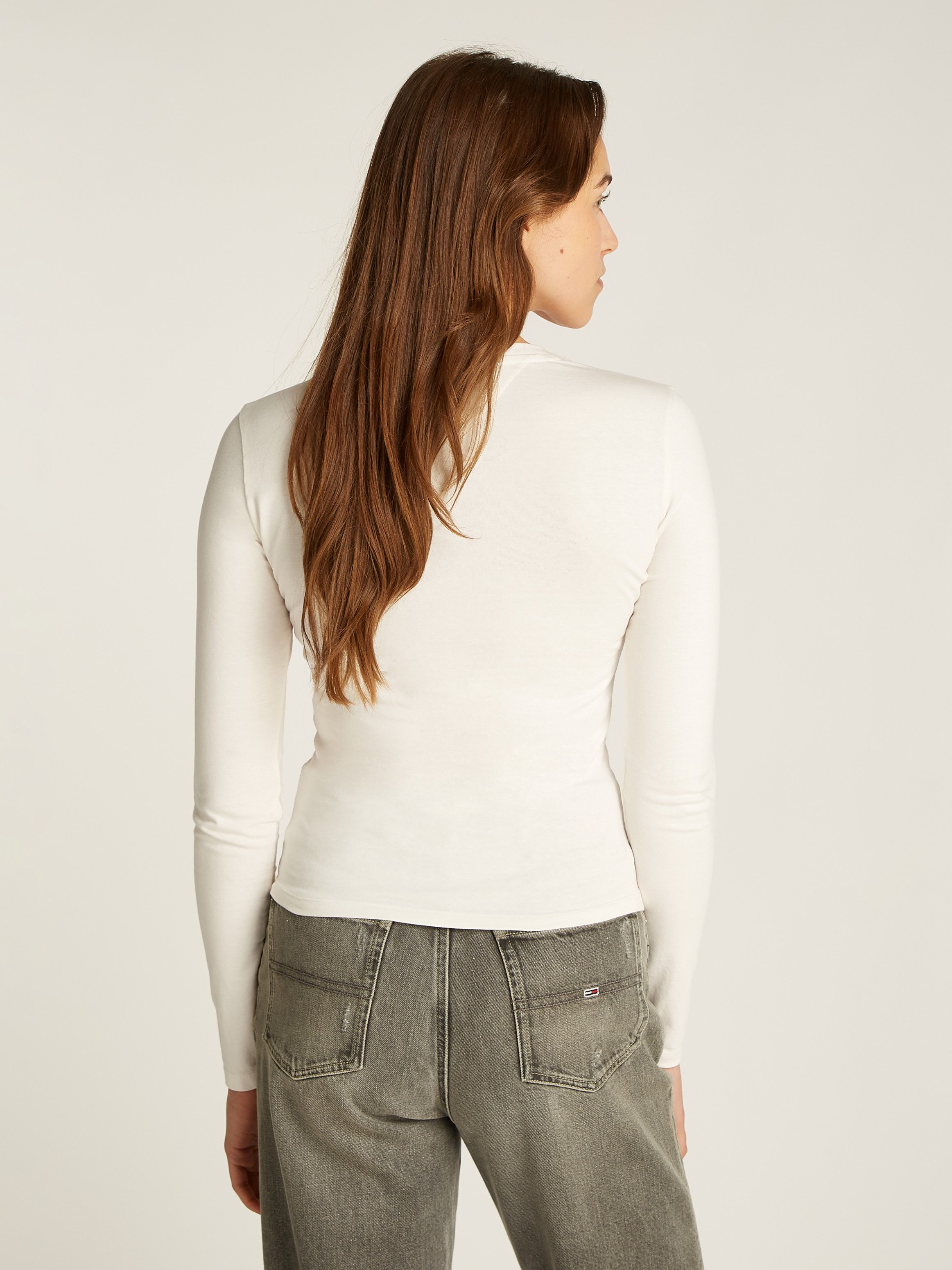 TOMMY JEANS Shirt met lange mouwen TJW SLIM LINEAR TEE LS EXT