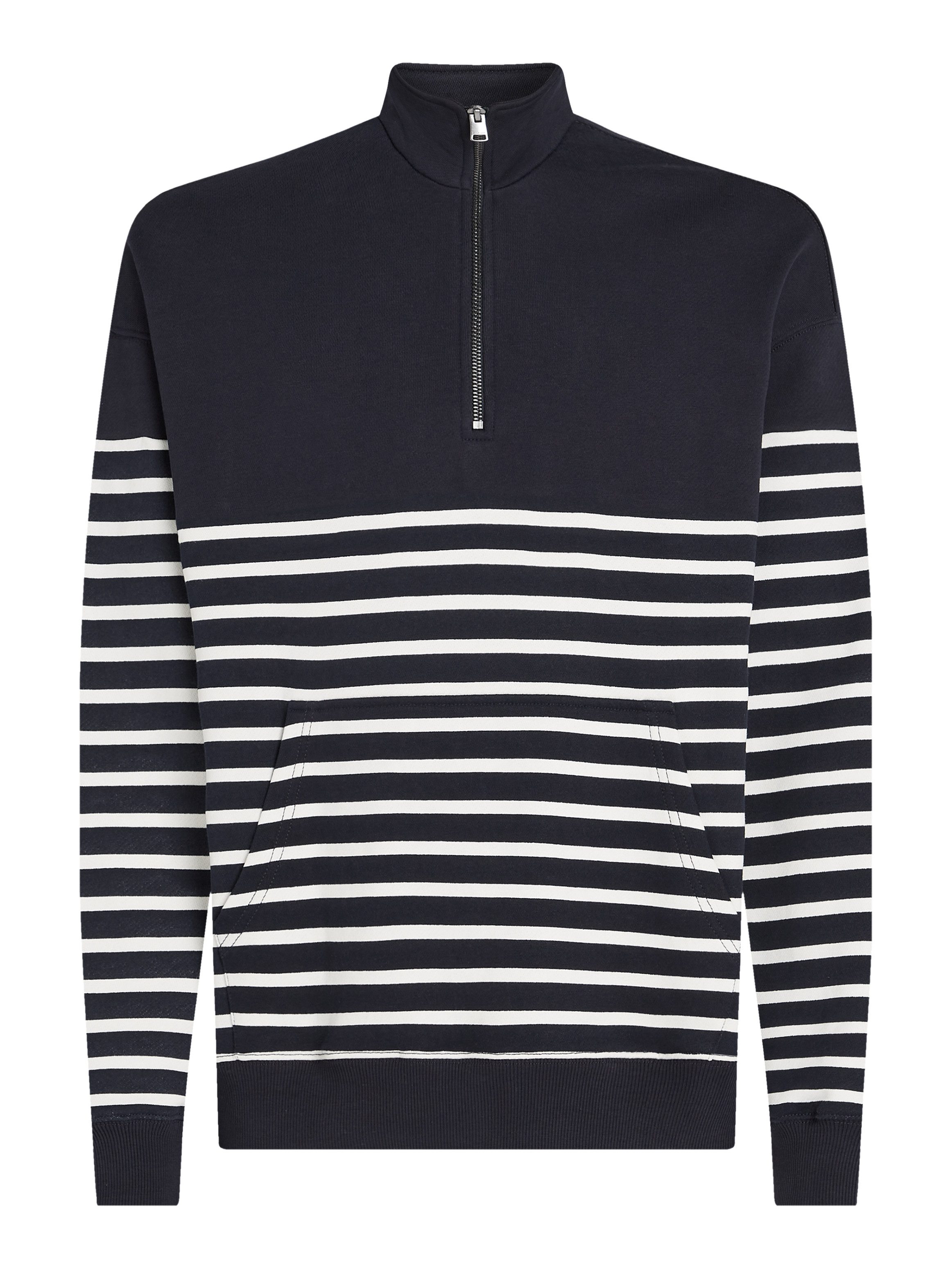 Tommy Hilfiger Sweatshirt PLACED STRIPE 1/4 ZIP