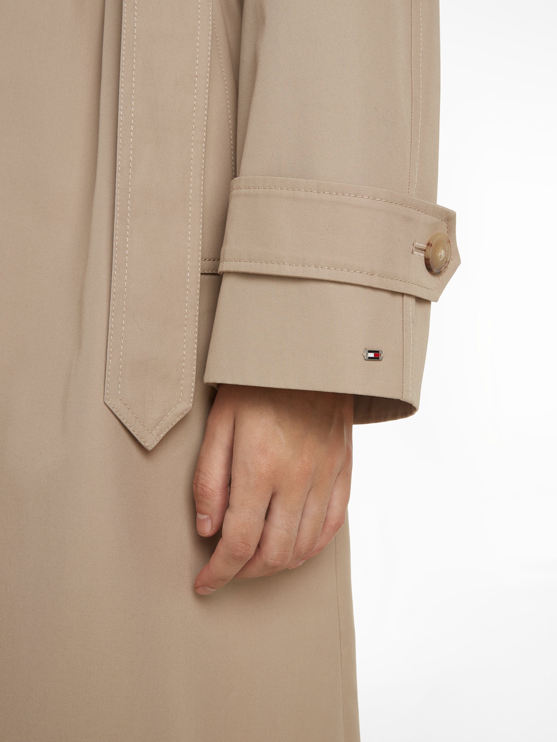Tommy Hilfiger Trenchcoat COTTON SB BELTED COAT met geknoopte schouderbanden