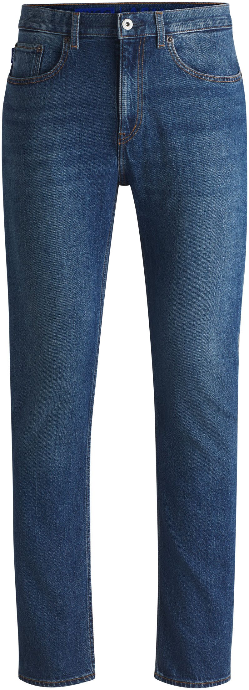 HUGO Blue Slim fit jeans Ash met stone-washed-finish