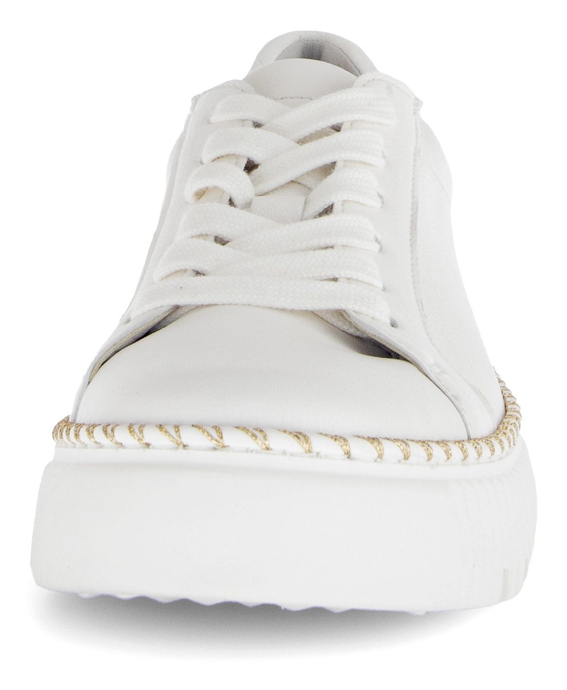 Gabor Plateausneakers , vrijetijdsschoen, lage schoen, veterschoen met contrast-raamnaad