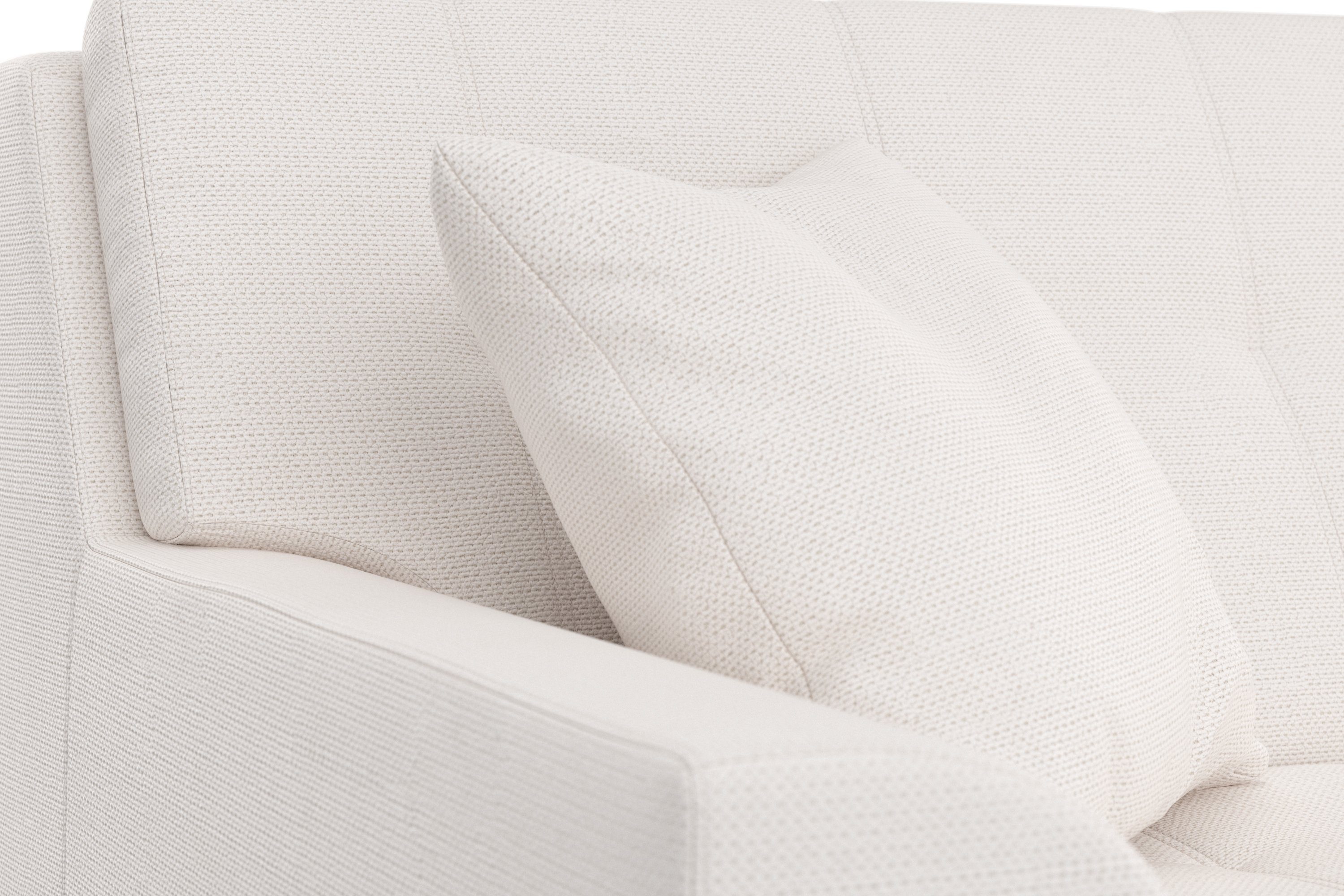 DOMO collection Hoekbank Treviso veel bekledingen, ook in cord, L-vorm, B/D/H: 267/80/83 cm optioneel met slaapbank functie, incl. sierkussens, hoogwaardig doorgestikt patroon