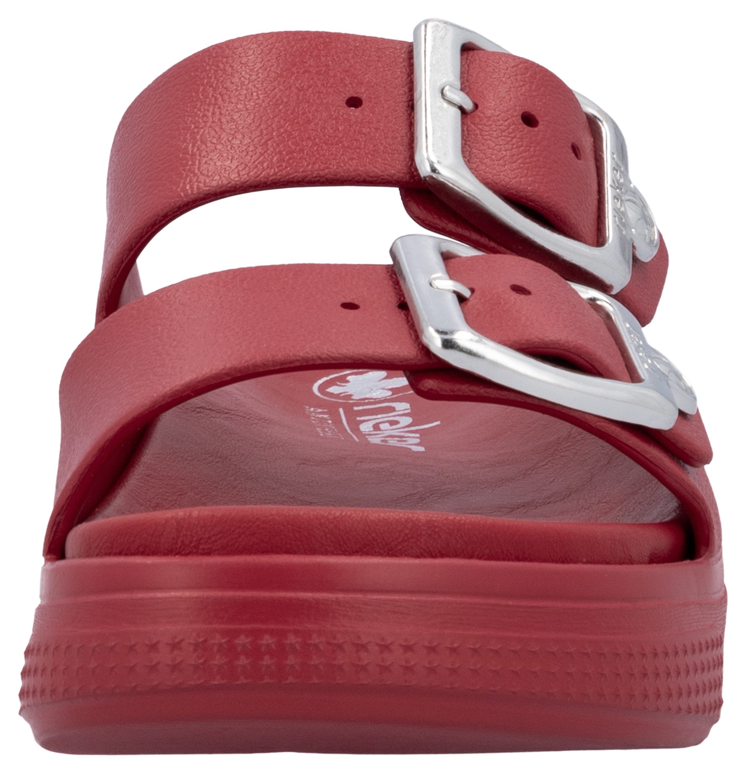 Rieker Slippers , plateau, zomerschoen, slippers in breedte g (=wijd)