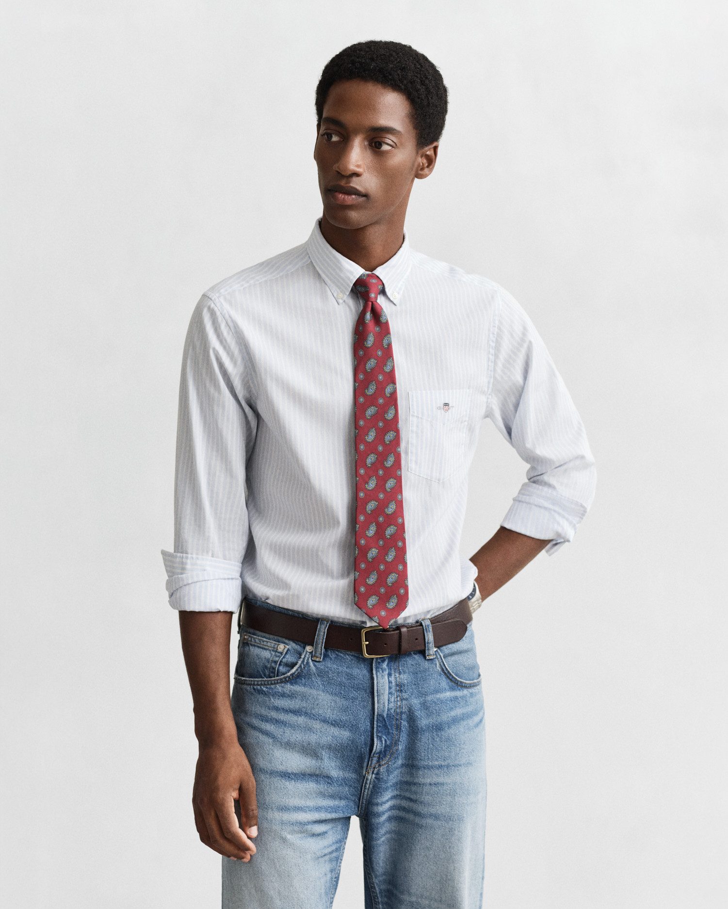 Gant Overhemd met lange mouwen REG POPLIN STRIPE SHIRT