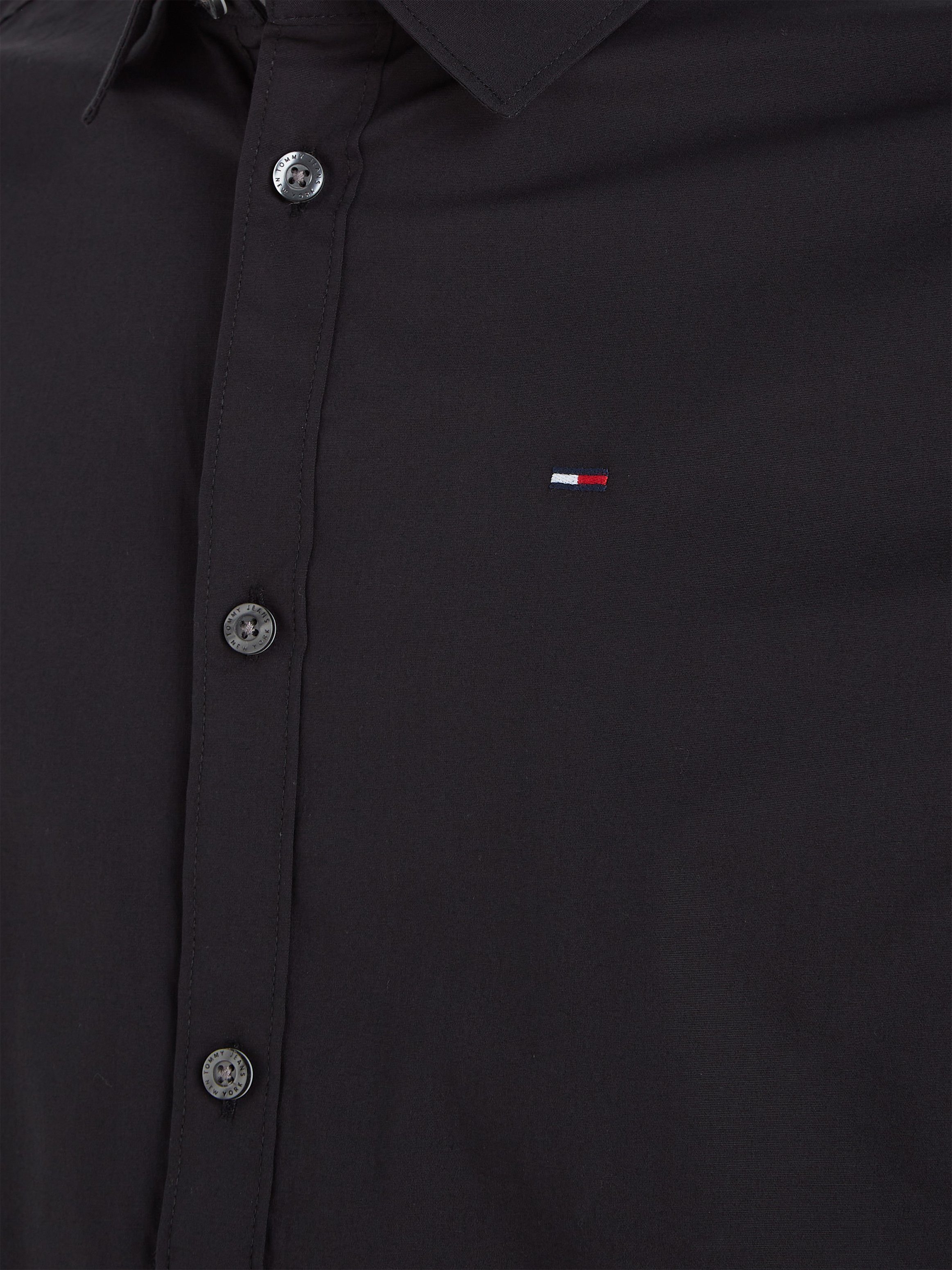 TOMMY JEANS Overhemd met lange mouwen Sabim Stretch Hemd Shirt Stretch shirt, premium, slim fit, met elastaan