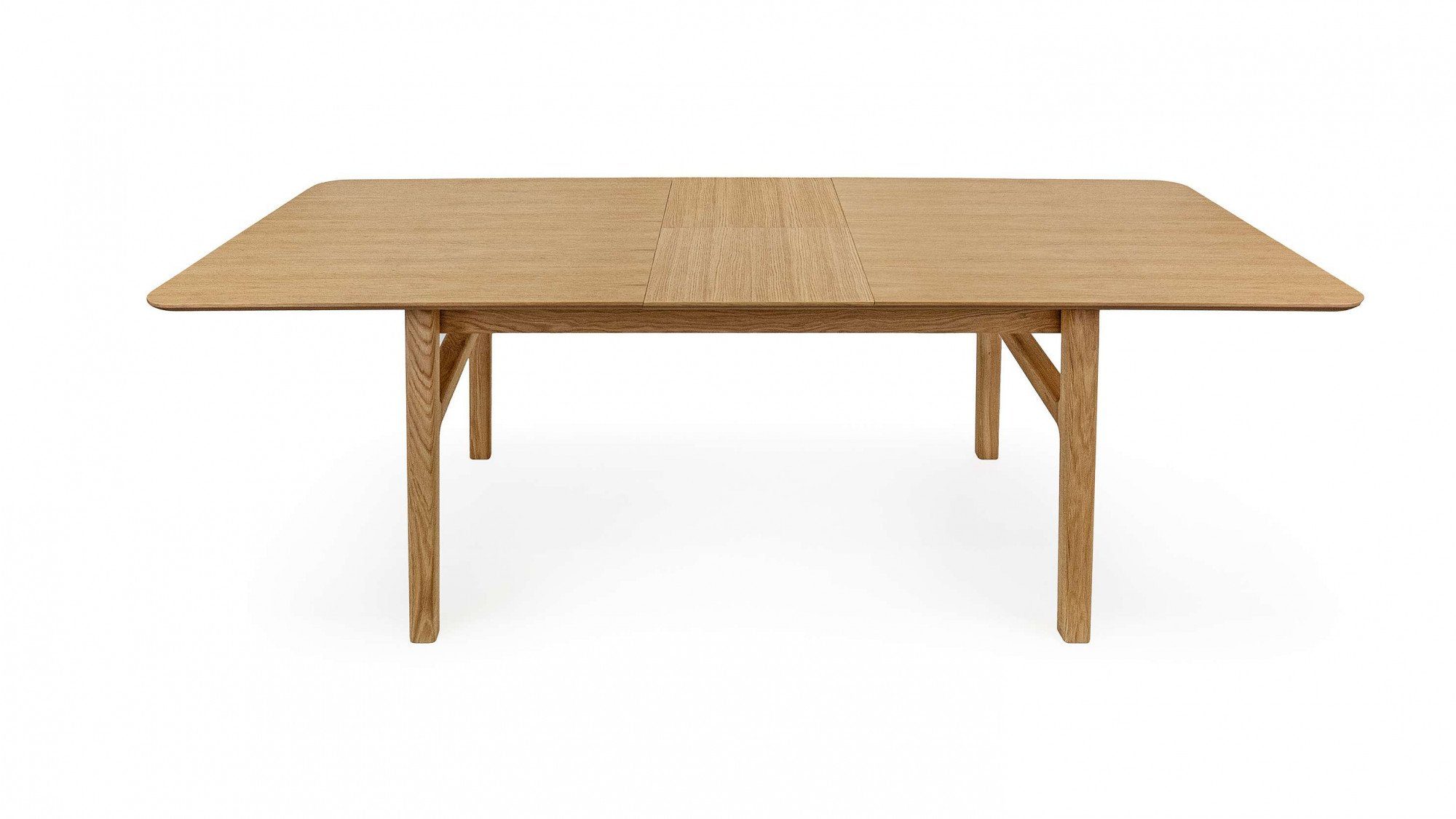 Woodman Eettafel Curved Scandi Design, breedte 180 cm, uitschuifbaar tot 220 cm