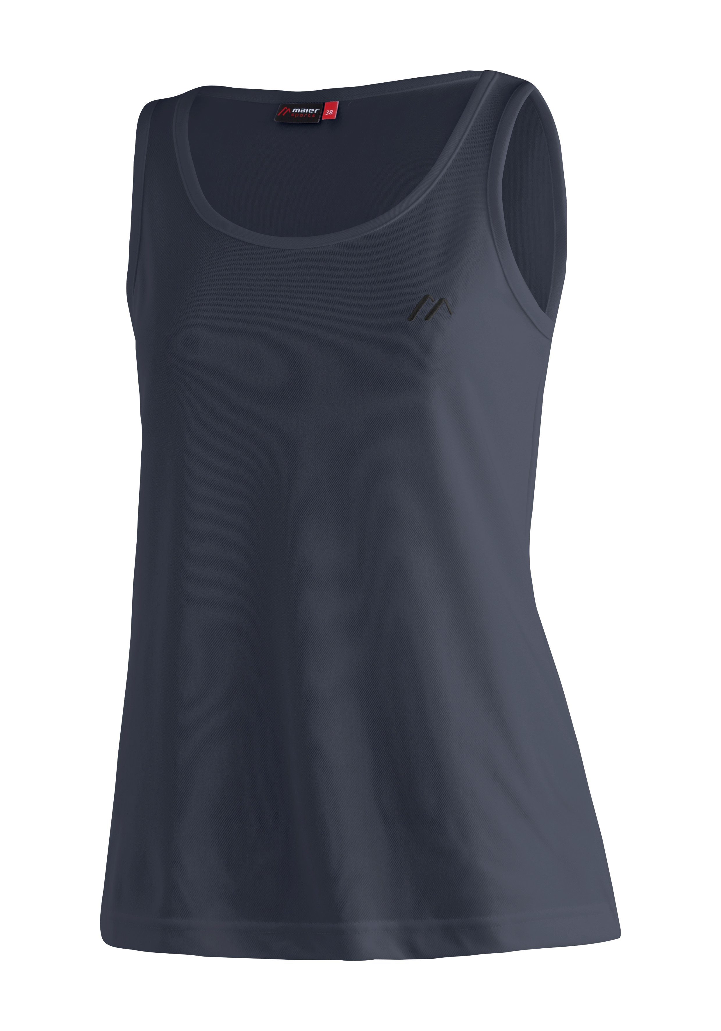 maier sports functioneel shirt petra damestanktop voor sport en outdooractiviteiten, mouwloos shirt blauw