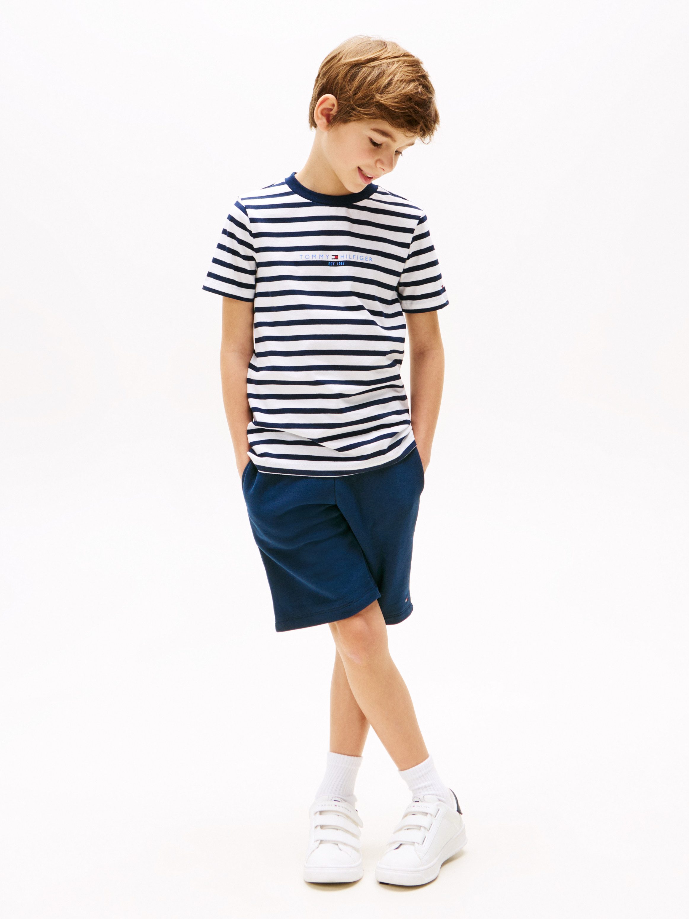 Tommy Hilfiger T-shirt short ESSENTIAL SET met een logo-opschrift (set, 2-delig, 2 stuks)
