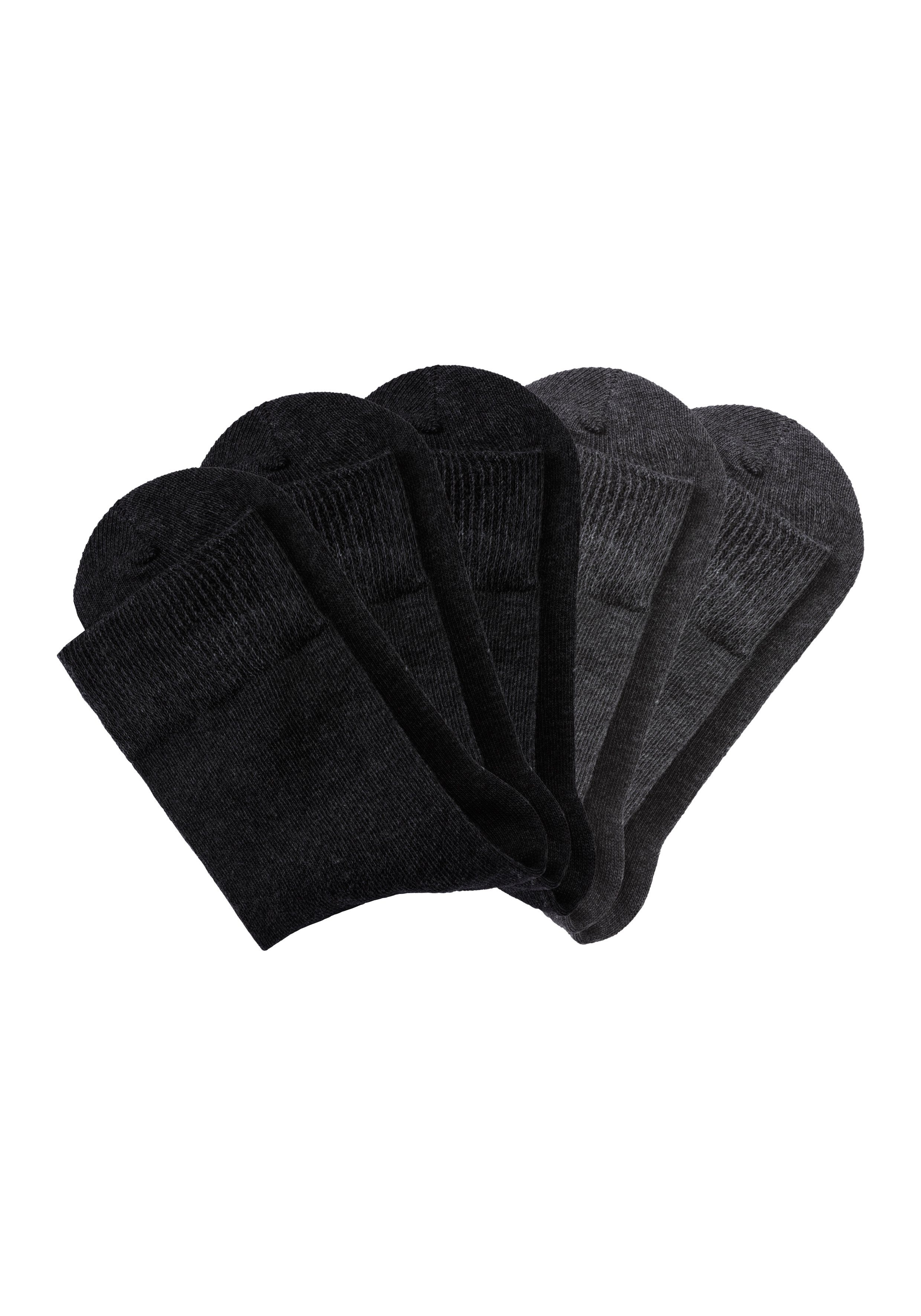 H.I.S Basic sokken met bijzonder zachte boord (set 5 paar)