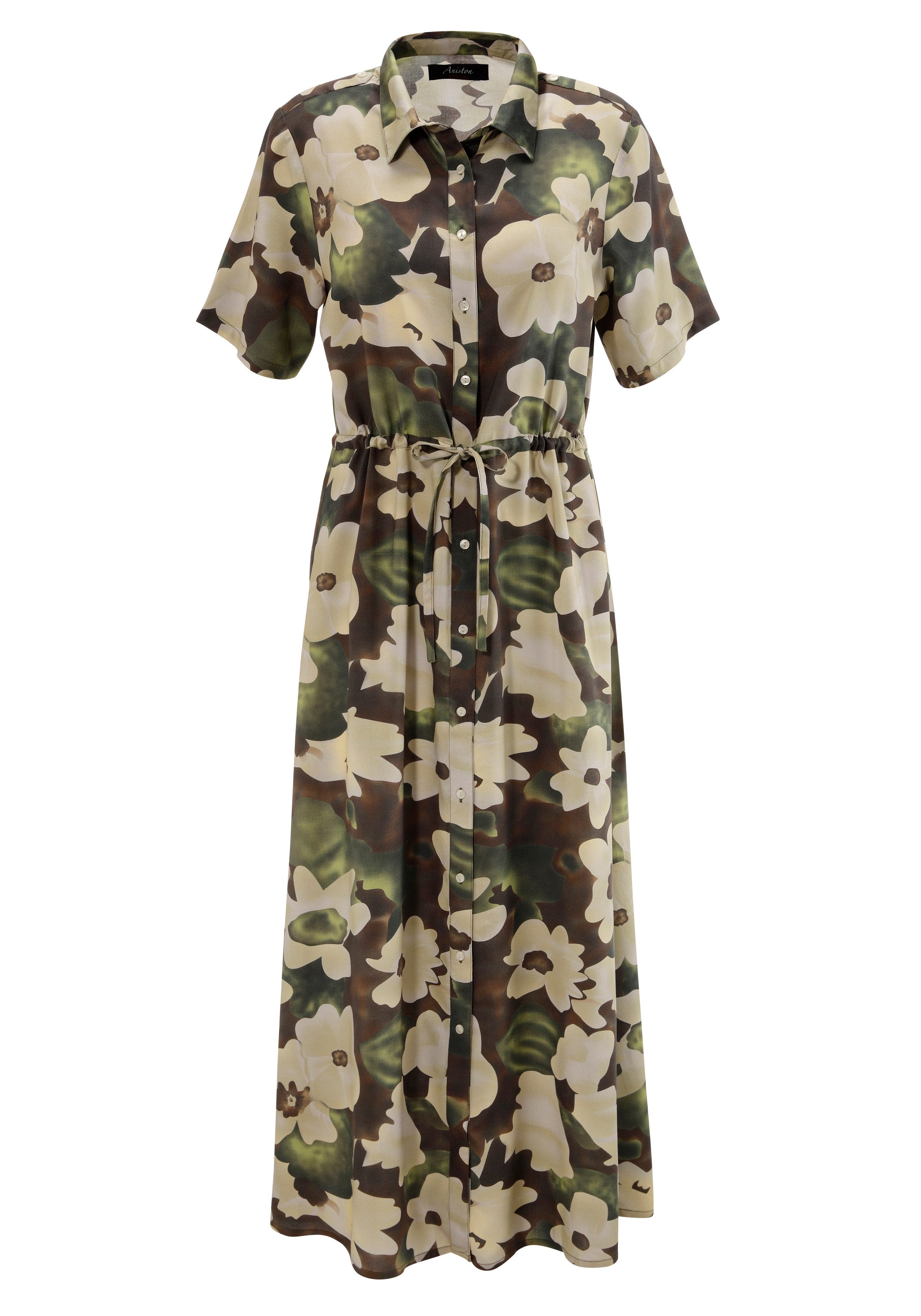 Aniston CASUAL Blousejurk met kleurharmonieuze bloemenprint in batikdesign - nieuwe collectie