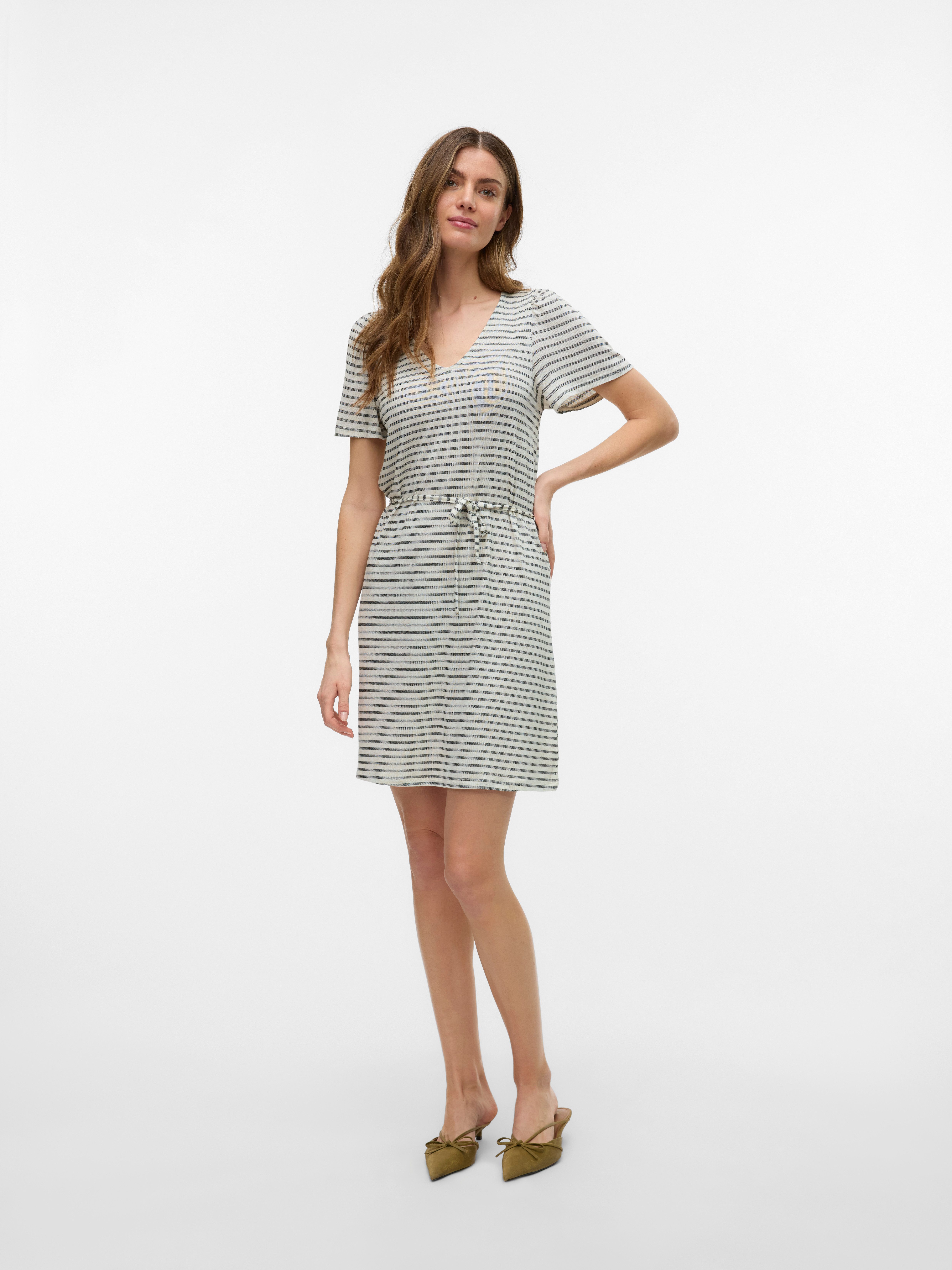 Vero Moda Mini-jurk VMGINA 2/4 SHORT DRESS JRS GA NOOS