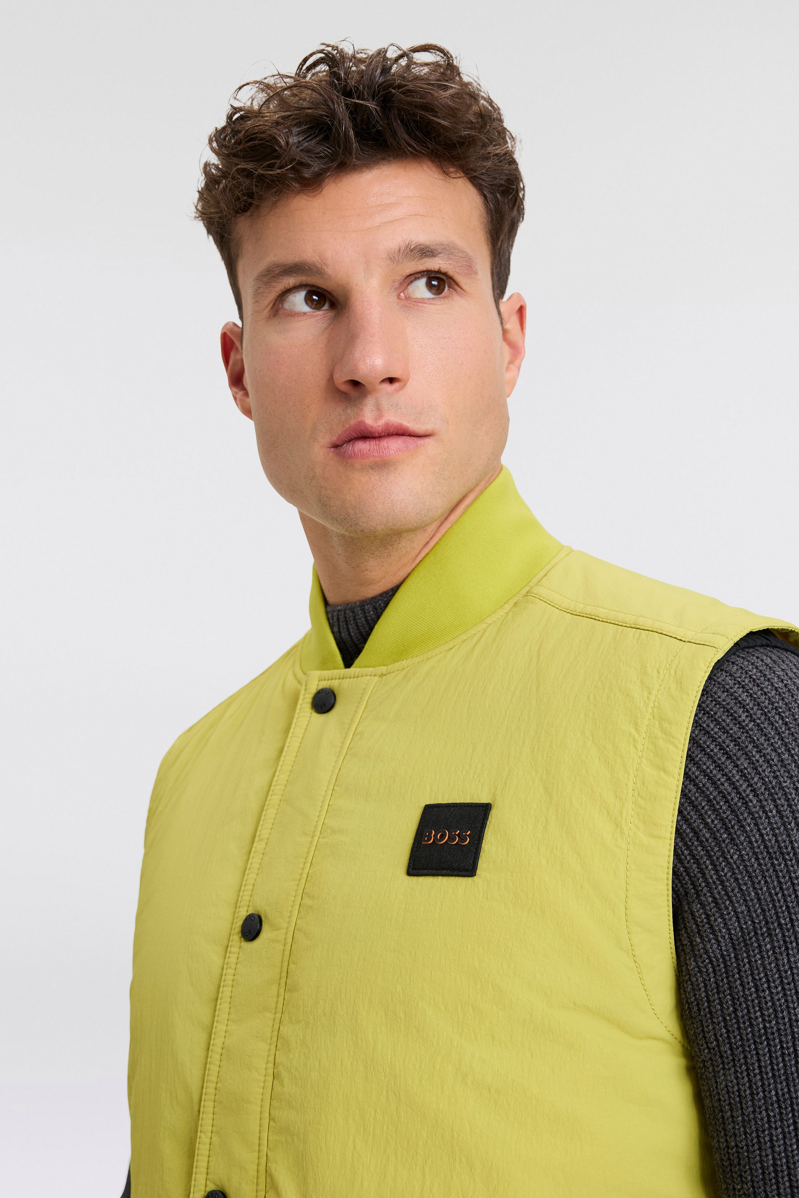 Boss Orange Korte bodywarmer Ocomo1-W met merklabel