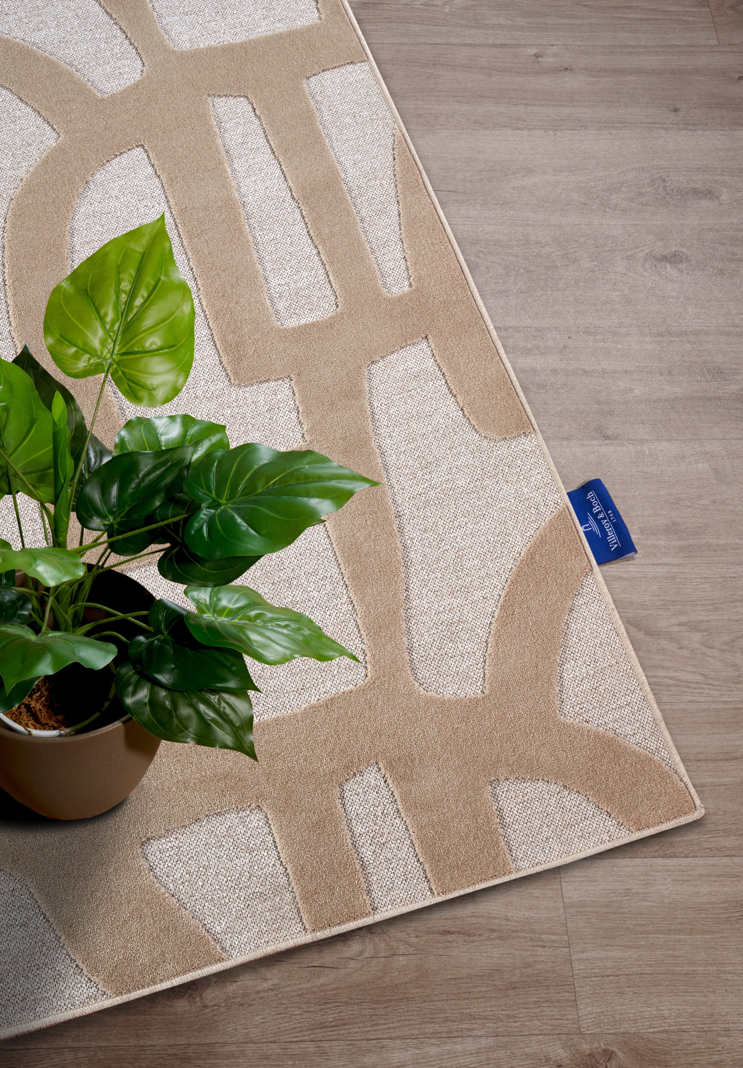 Villeroy & Boch Vloerkleed Therese Duurzaam, woonkamer, slaapkamer, modern, hoog-laag effect, gang