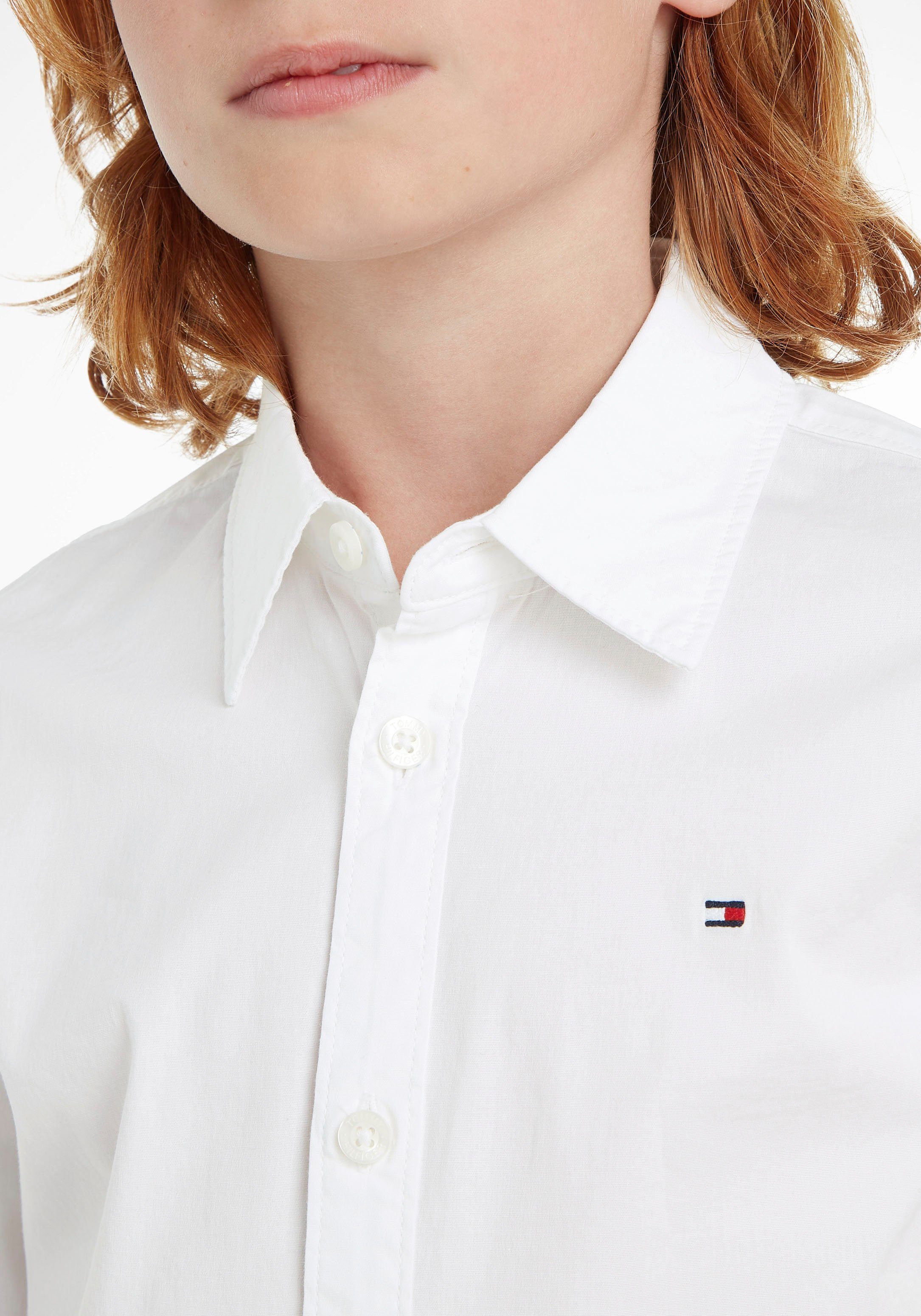 Tommy Hilfiger Overhemd met lange mouwen SOLID STRETCH POPLIN SHIRT L/S