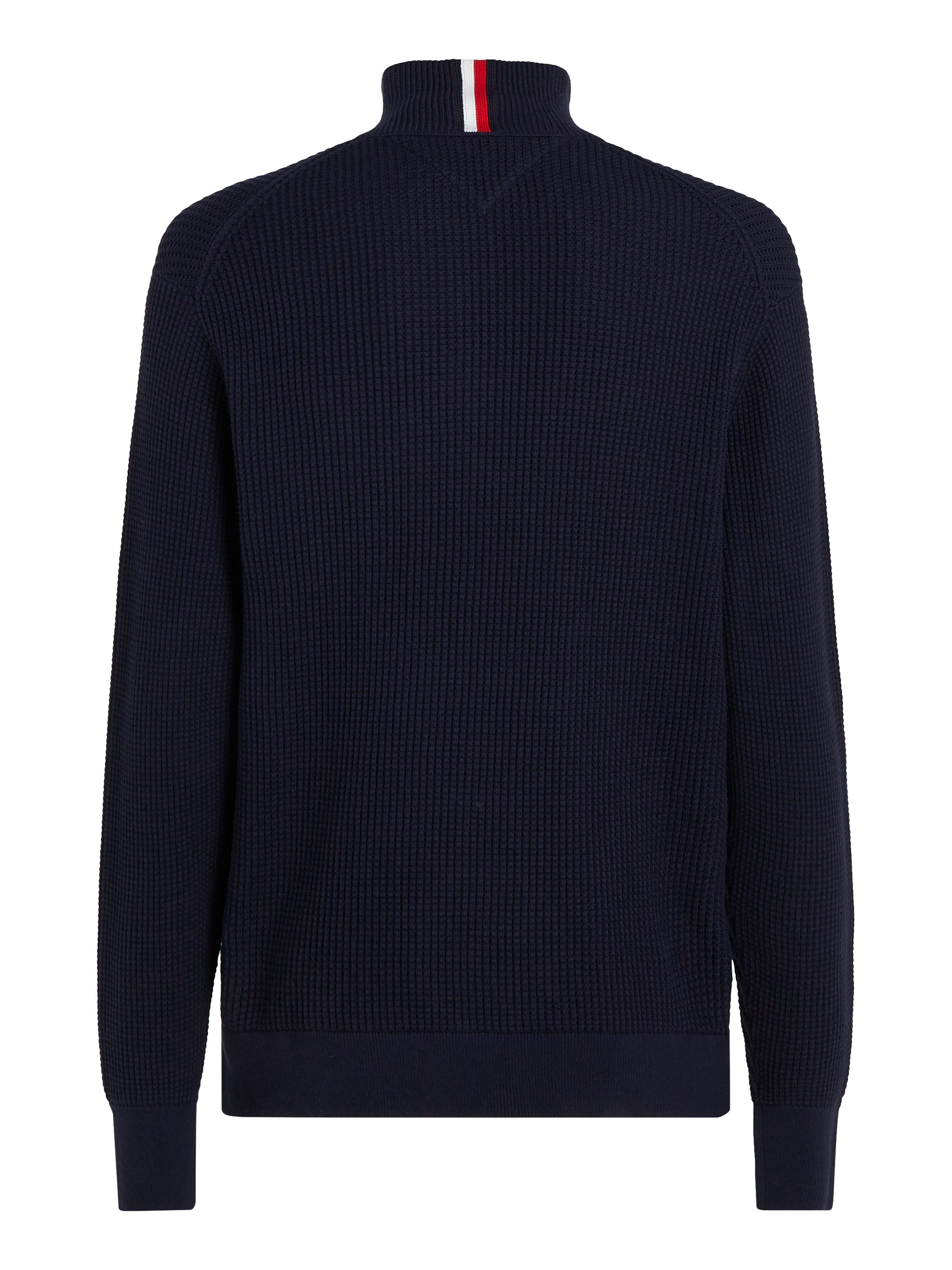 Tommy Hilfiger Trui met ronde hals HILFIGER GRAPHIC WAFFLE ZIP MOCK