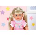baby born staande pop kleuterschool little sister, 36 cm met levensechte functies roze