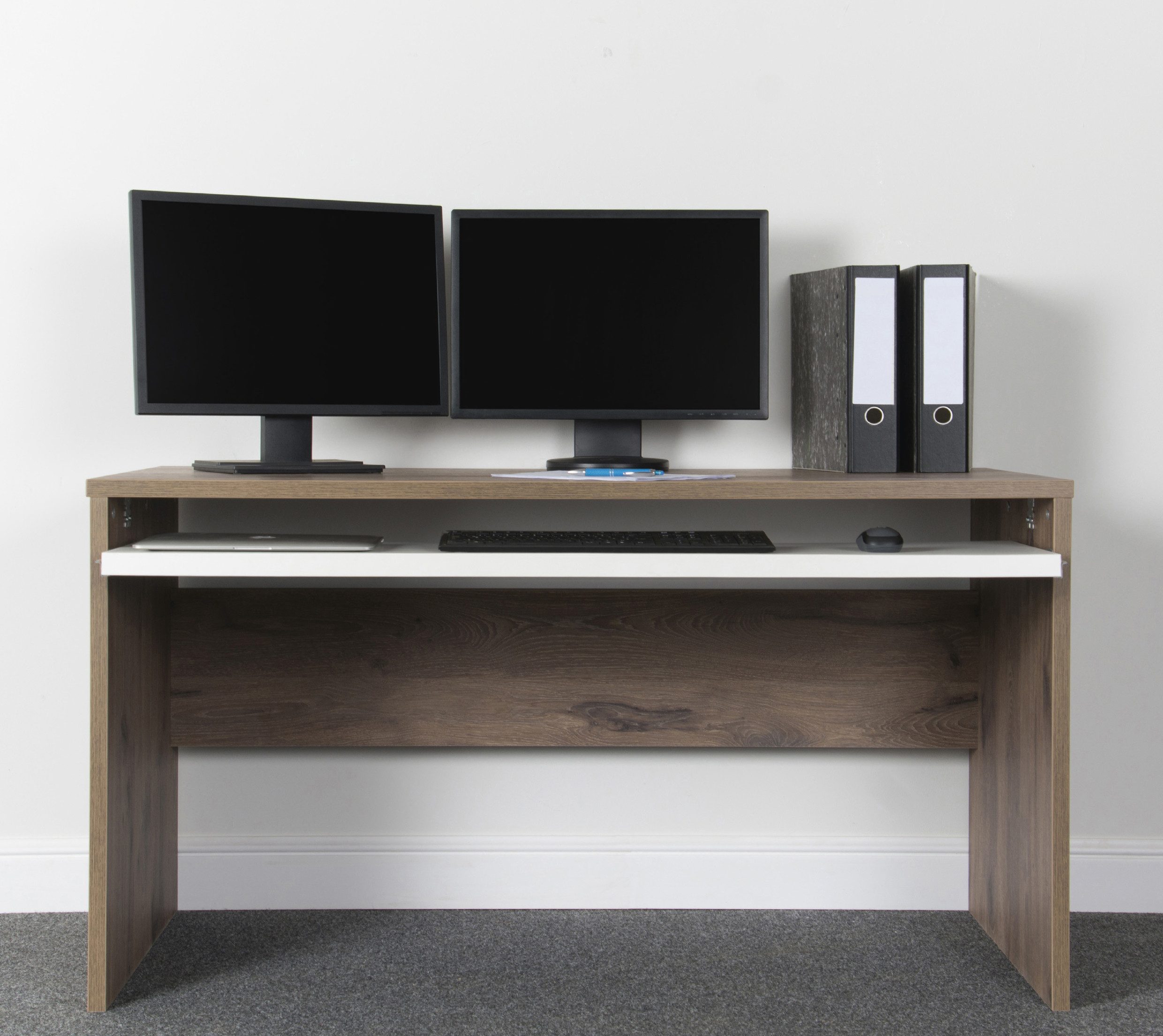 VOGL Möbelfabrik Bureau Barrie met 2-kleurige toetsenbordlade in 2 breedtes, 2,5 cm tafelbladdikte, made in germany