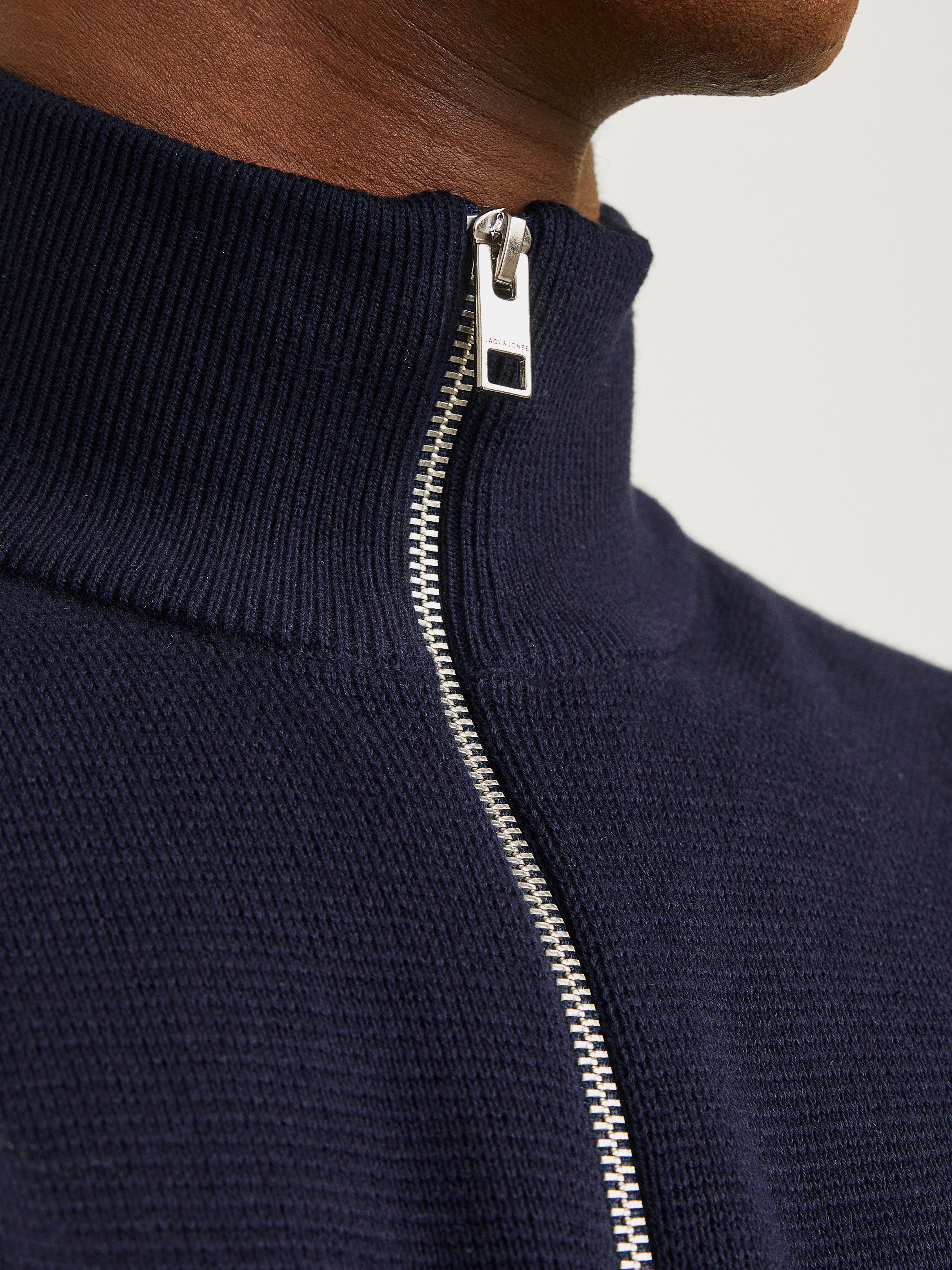 Jack & Jones Schipperstrui JPRBLAMILANO STITCH KNIT HALF ZIP SN