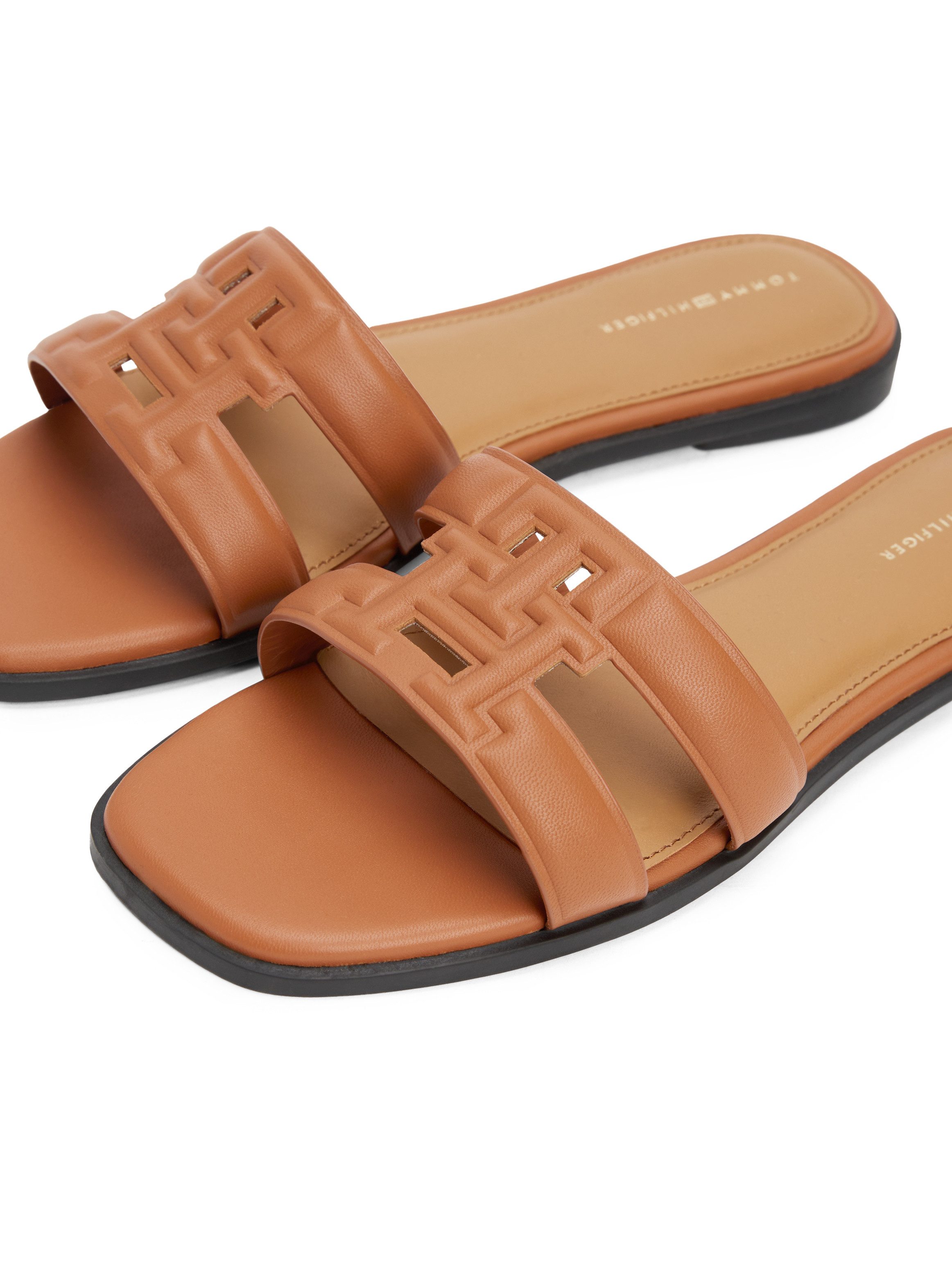 Tommy Hilfiger Slippers TH LOGO STRAP MULE , comfortabele schoen, zomerschoen, flats met th-logo