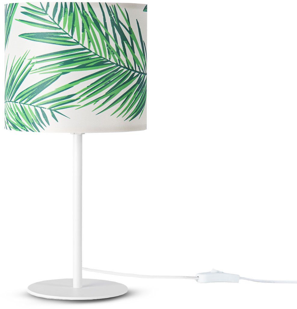 Paco Home Tafellamp Ostende 537 Nachtlamp kind lampenkap lamp tafel kamer palm jungle