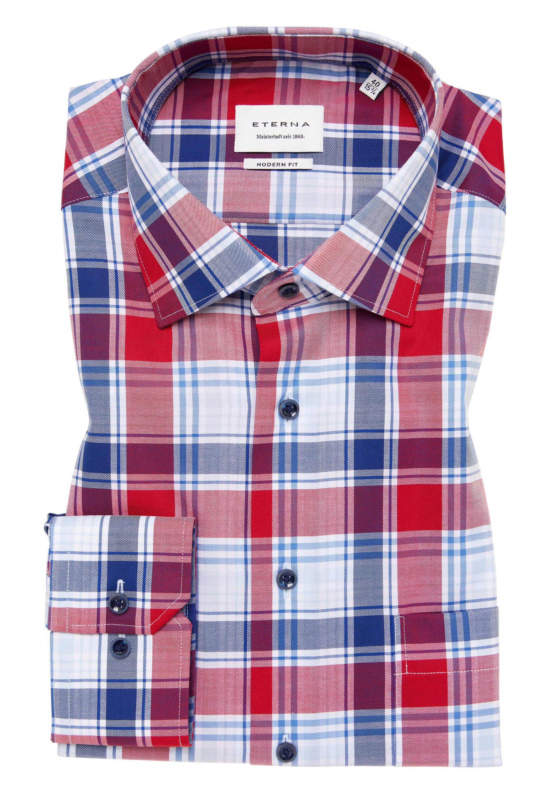 Eterna Overhemd met lange mouwen MODERN FIT NON IRON (strijkvrij)