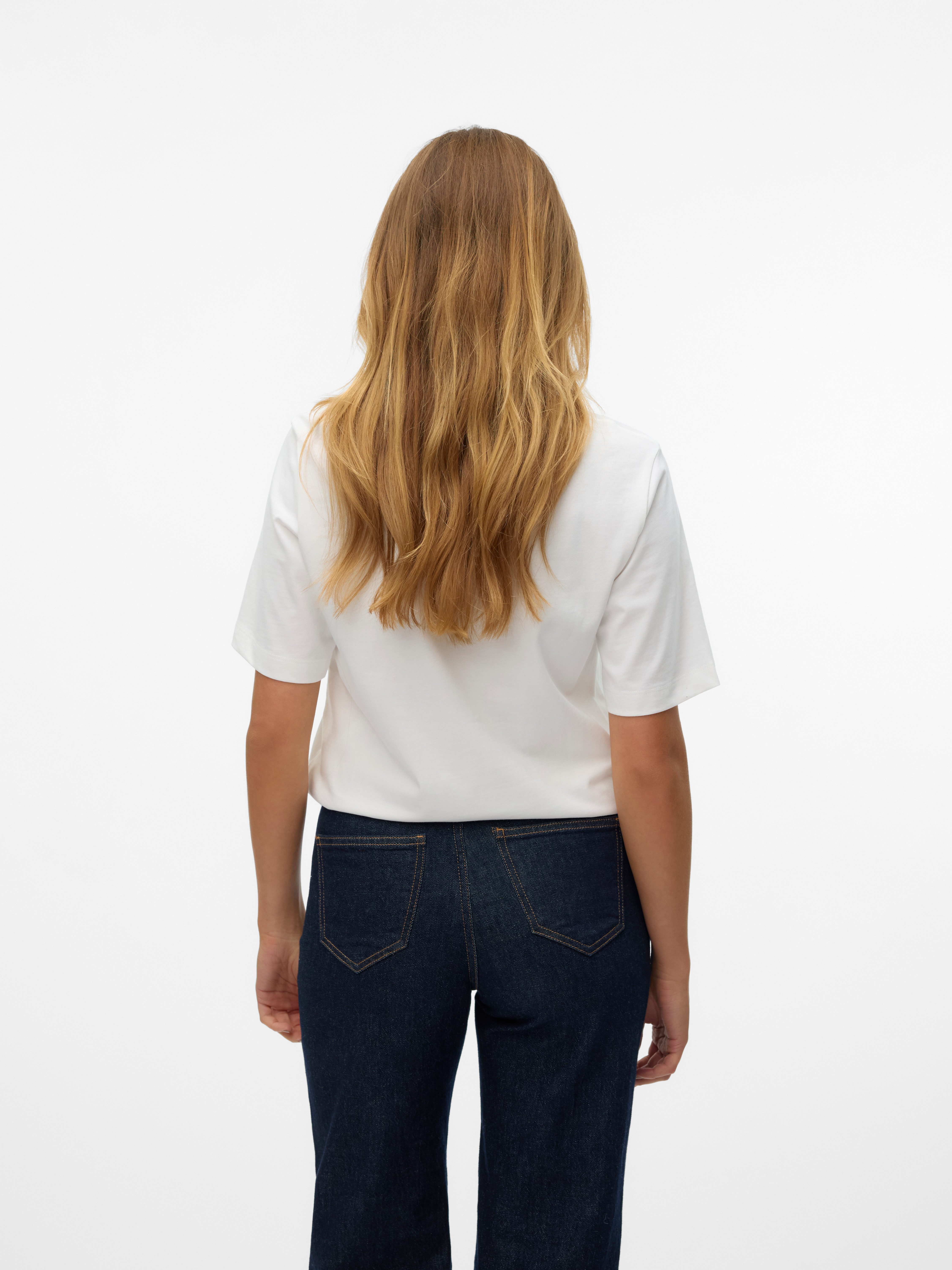 Vero Moda Shirt met korte mouwen VMDEMI SS O-NECK TOP JRS