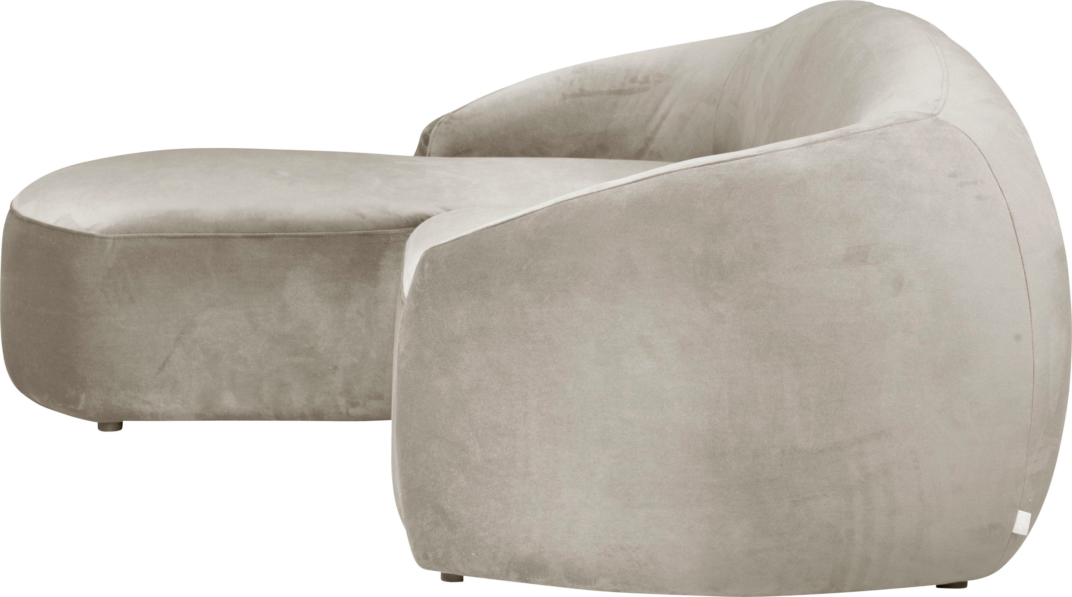 LeGer Home by Lena Gercke Hoekbank YANI, L-vorm, designbank, organische vorm, afmetingen B/D/H: 255/170/81 cm
