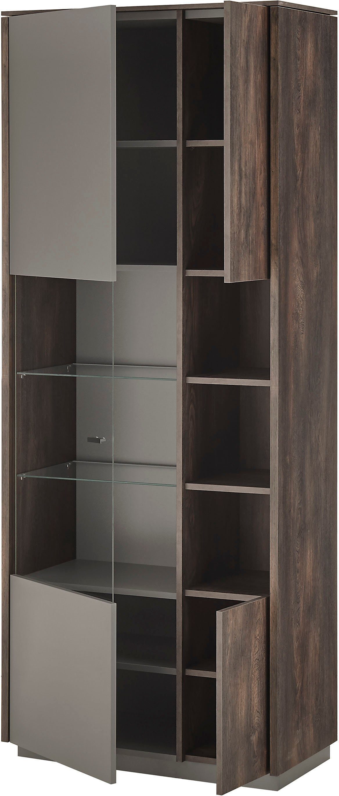 INOSIGN Vitrinekast Largo Soft-closefunctie, hoogte ca. 200 cm
