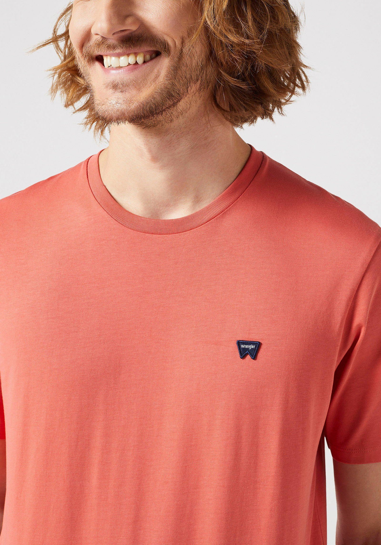 Wrangler Shirt met korte mouwen met logoborduursel op borsthoogte