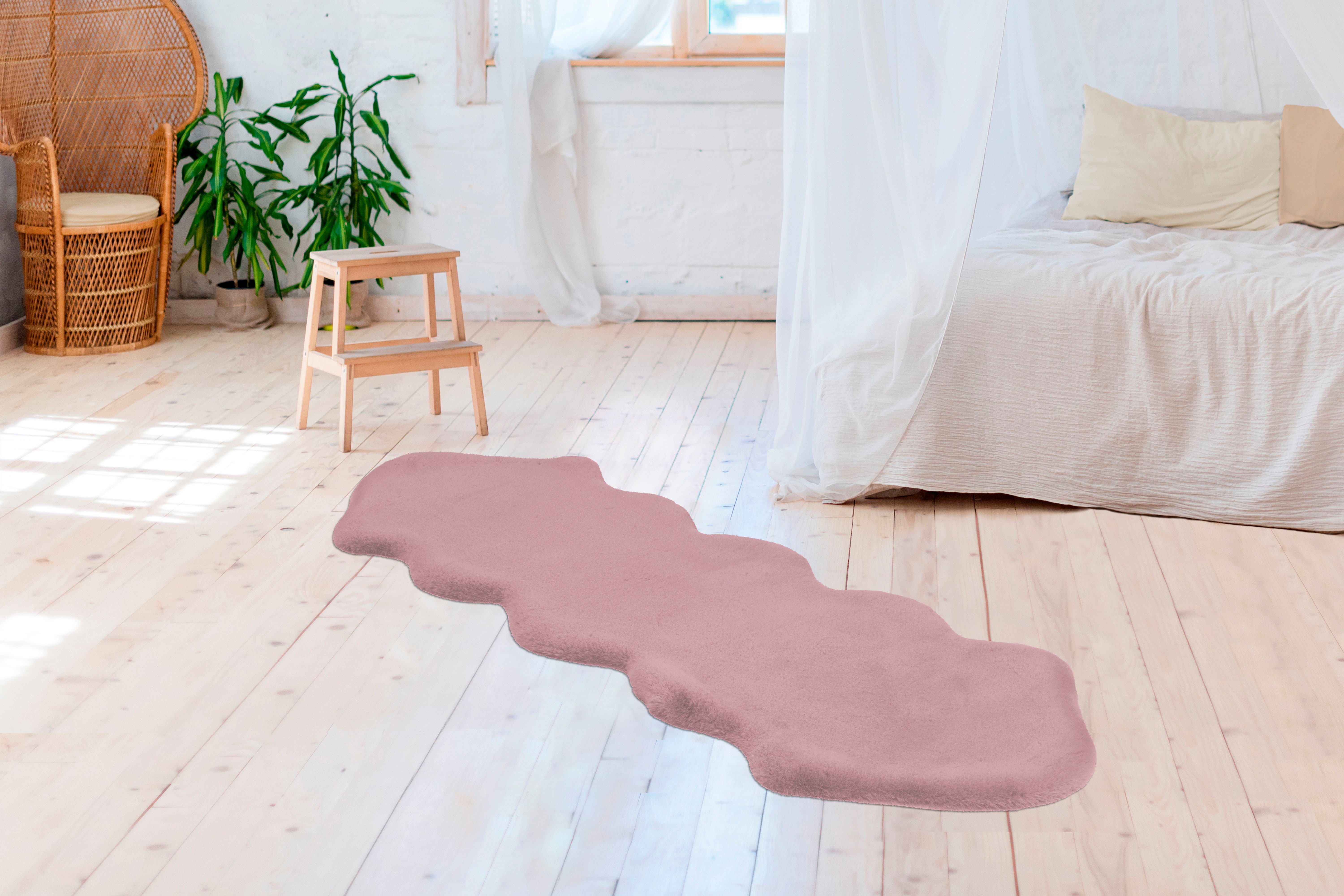 aRTE ESPINA Vachtvloerkleed Rabbit 300 Imitatiebont, konijnenbont-gevoel, superzacht, ideaal als slaapkamerkleed