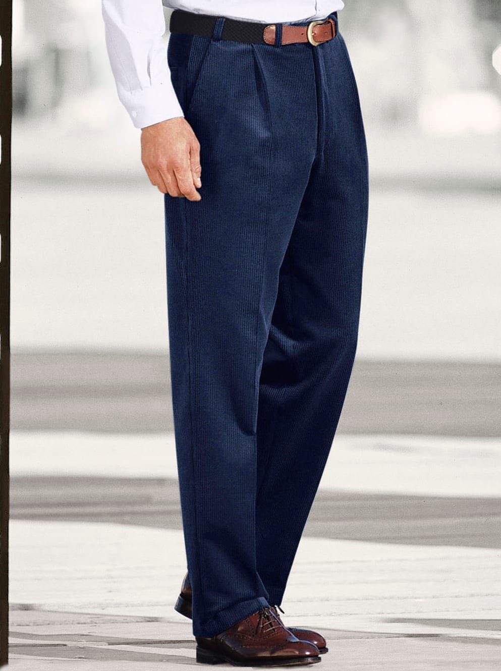 Classic Cordbroek werkbroeken maat 24 blauw