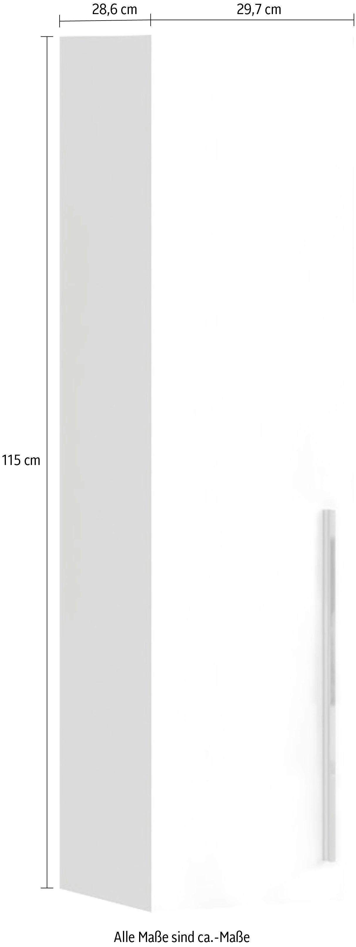Places of Style Hangende vitrinekast Piano UV gelakt, soft-close functie, hoogte 115 cm, breedte 29,7 cm