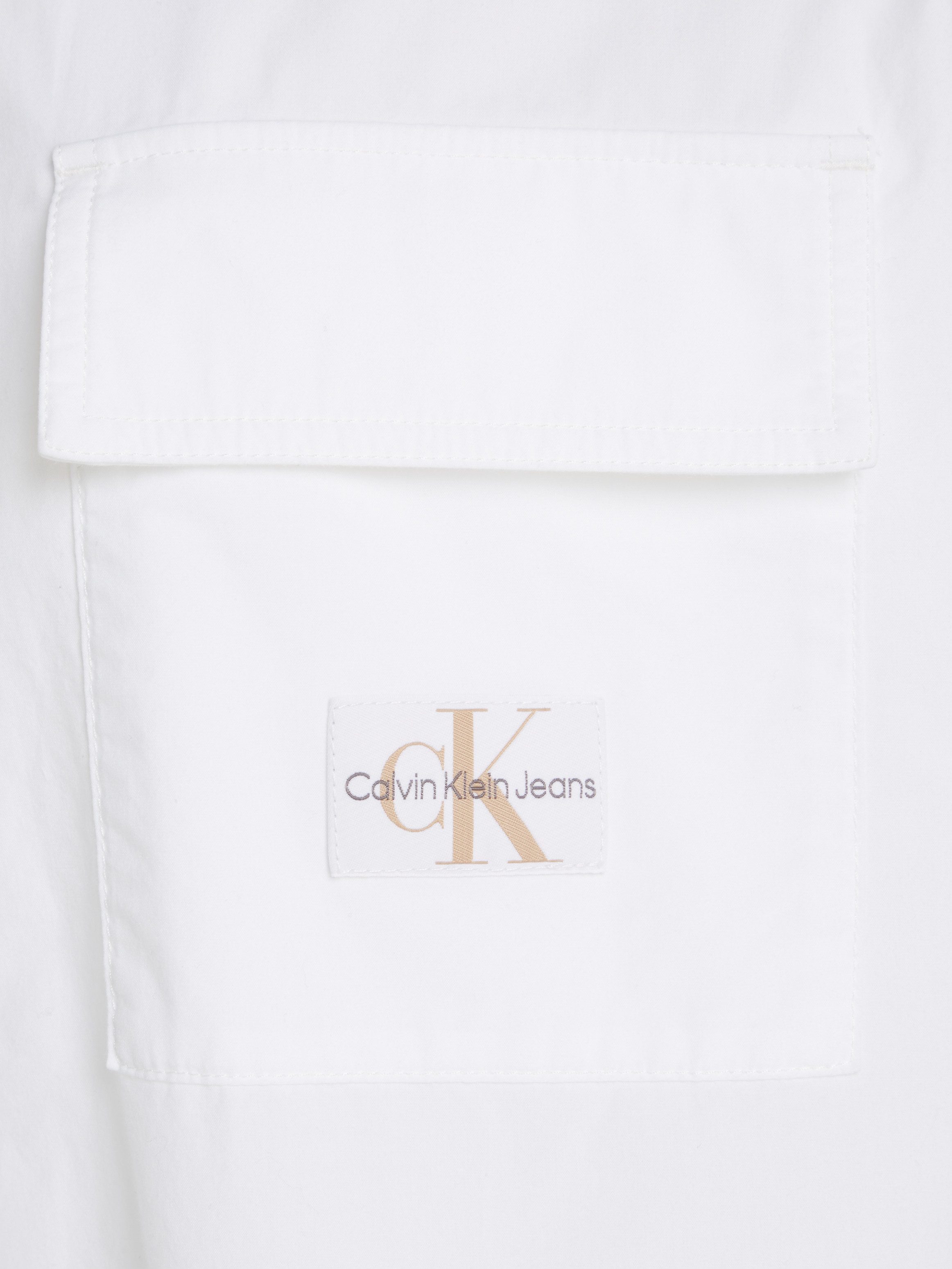 Calvin Klein Lange blouse LONG COTTON UTILITY LS SHIRT
