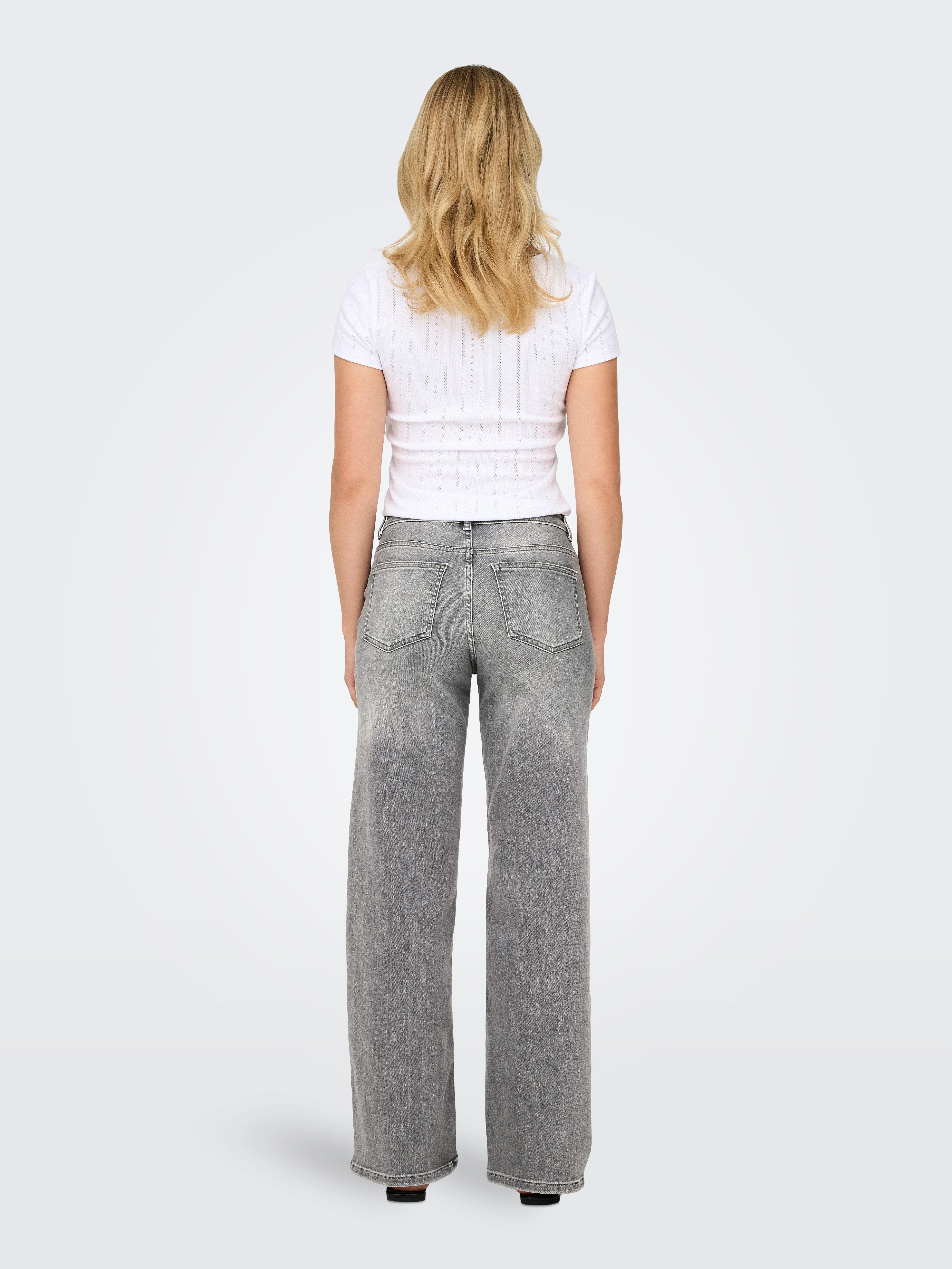 Only High-waist jeans ONLMADISON BLUSH HW WID DNM REA0938 NOOS