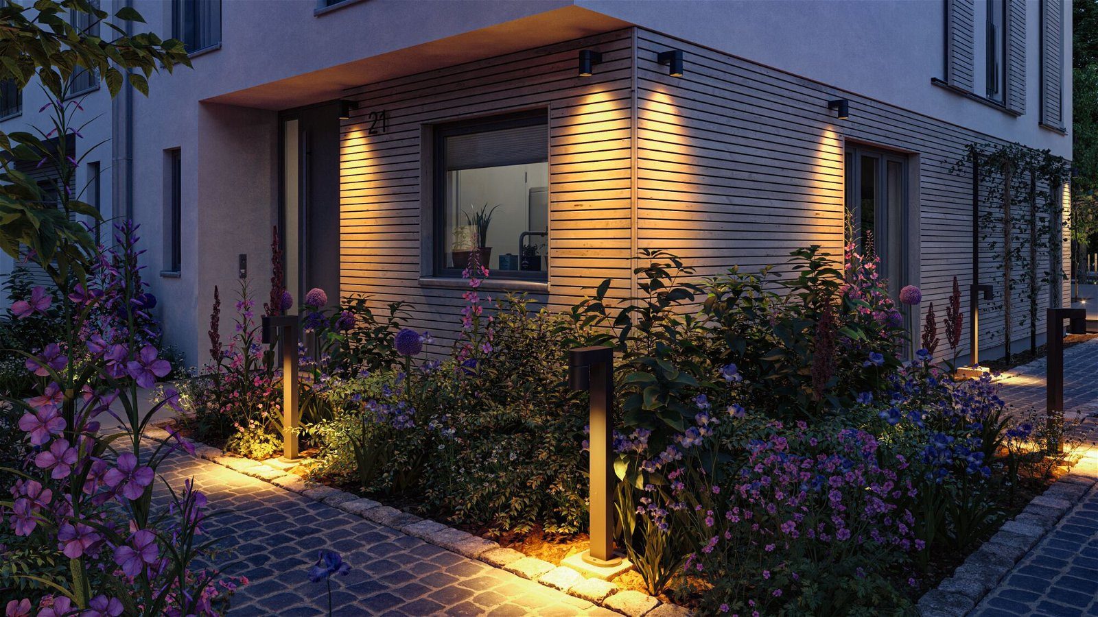 Paulmann Led-wandlamp voor buiten Kimu IP44 80mm 2200K 7,8W 500lm 230V 70° Antraciet Aluminium (1 stuk)