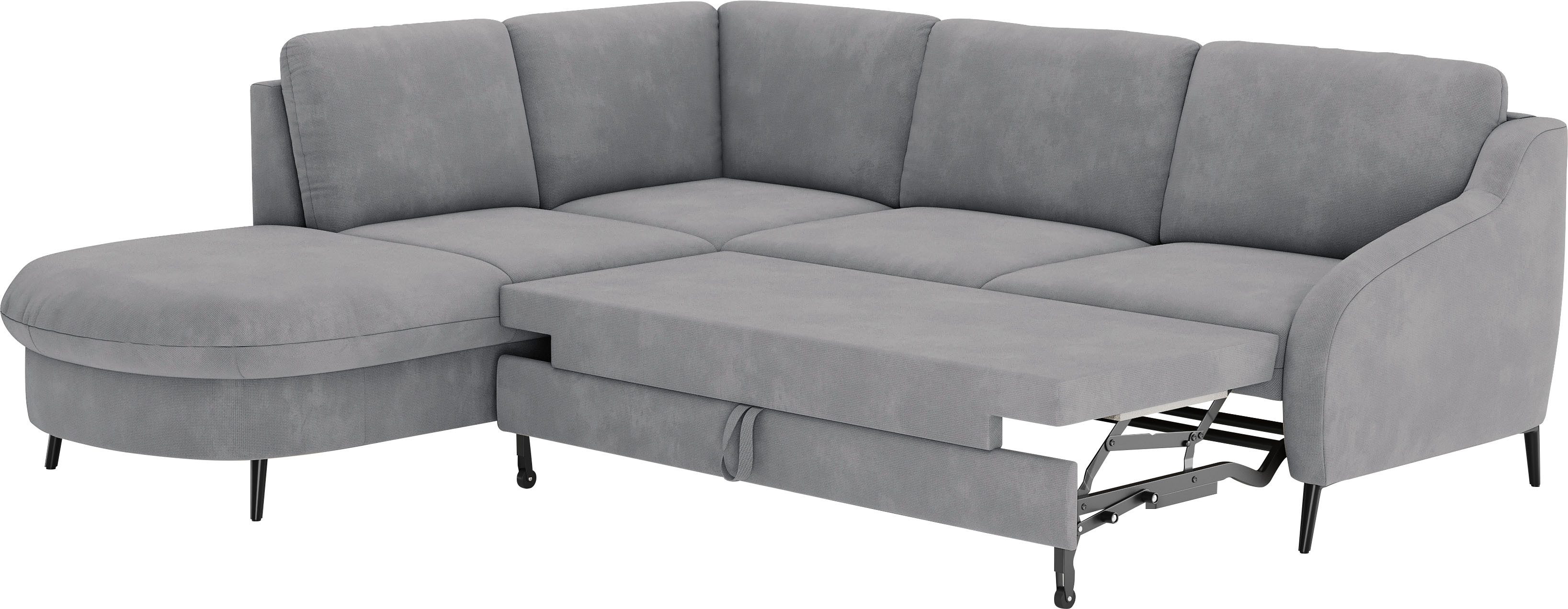 sit&more Hoekbank Soul L-vorm optioneel met bedfunctie en bedlade of lade