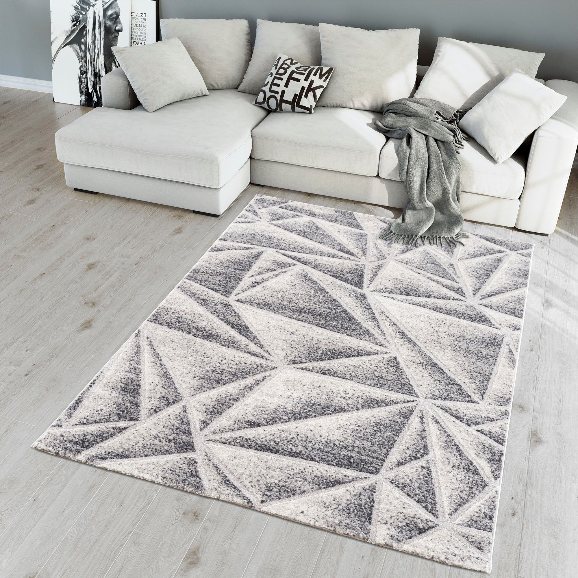 SANAT HALI Vloerkleed Evra 7004 Woonkamer, korte pool, modern
