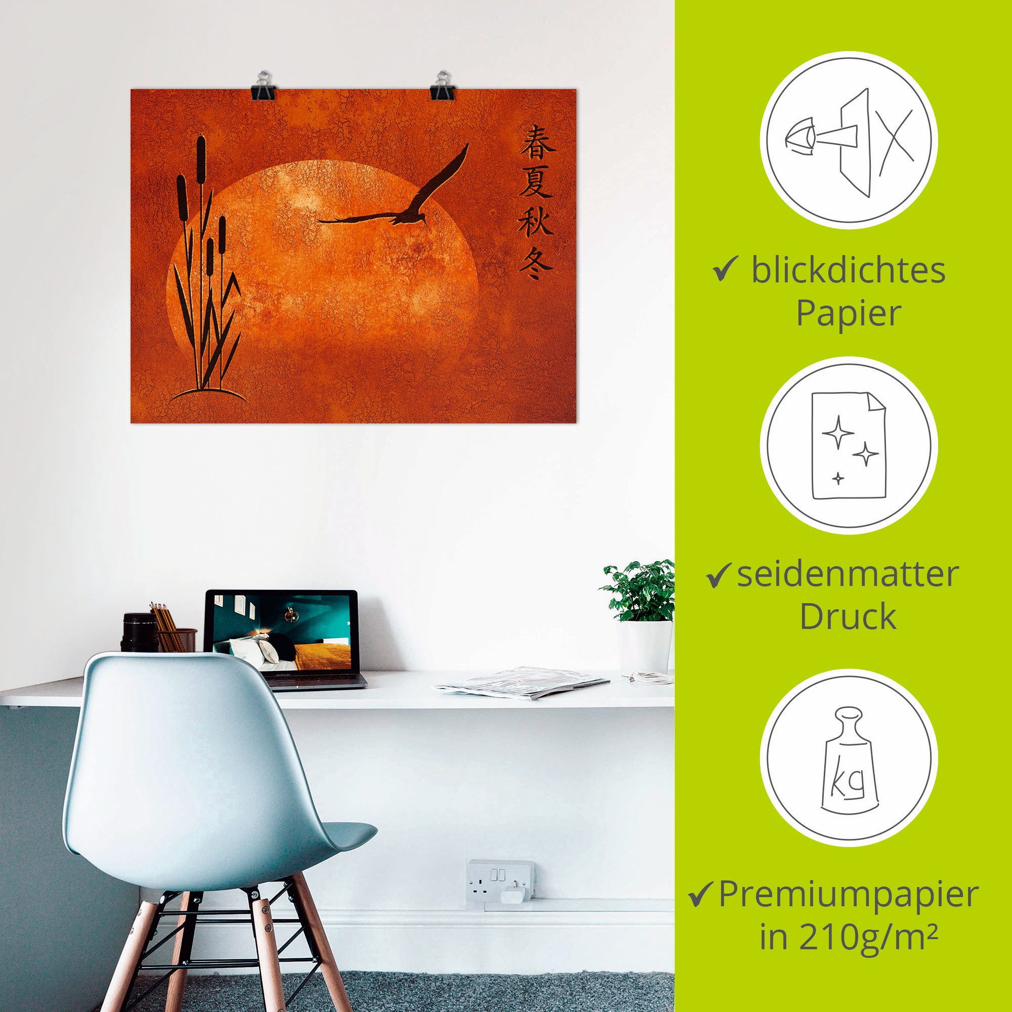 Artland Artprint Aziatische seizoenen als poster, muursticker in verschillende maten