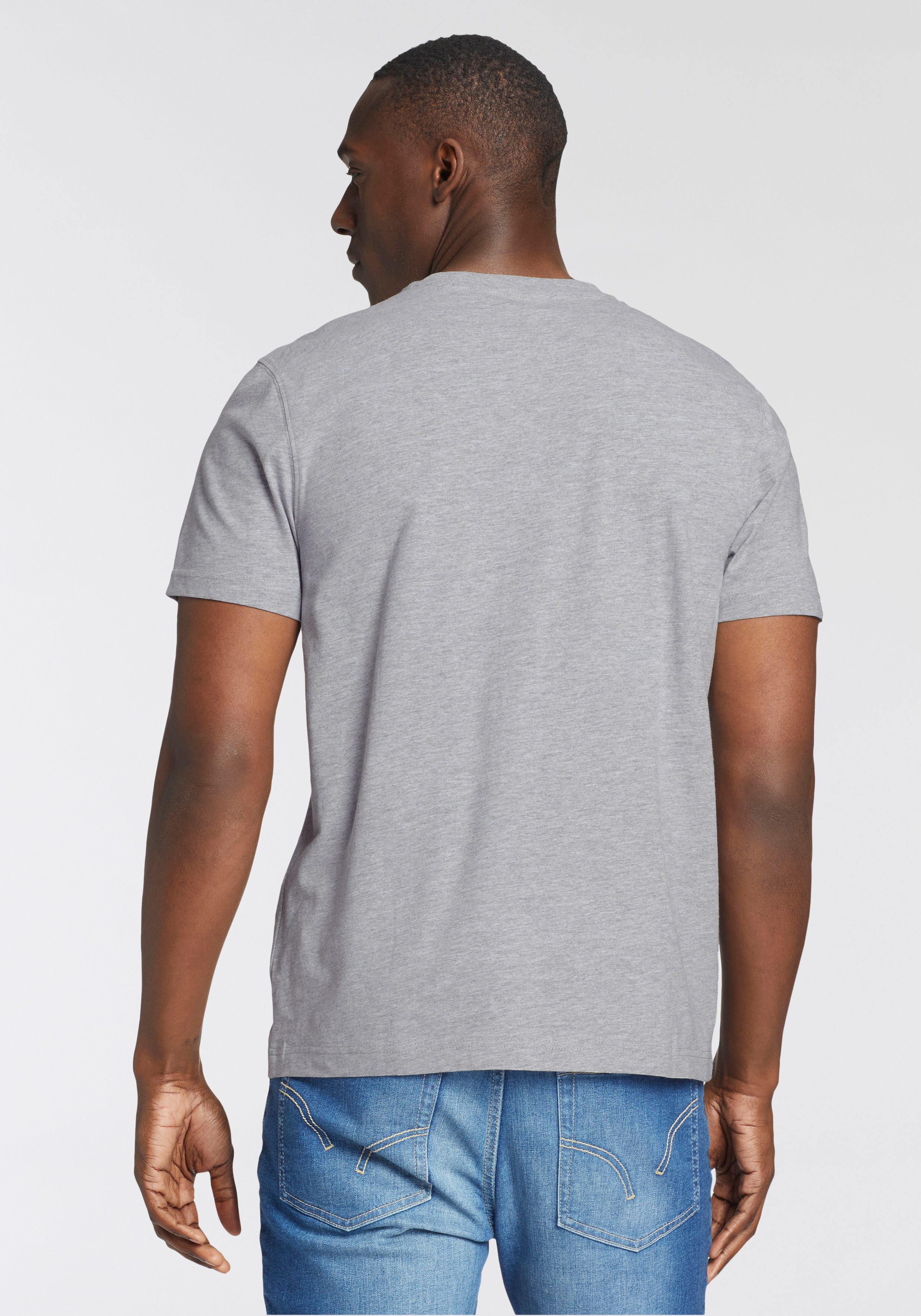 Man's World Shirt met ronde hals Korte mouw, effen kleur, ronde hals, van katoen(6-delig, Set van 6)