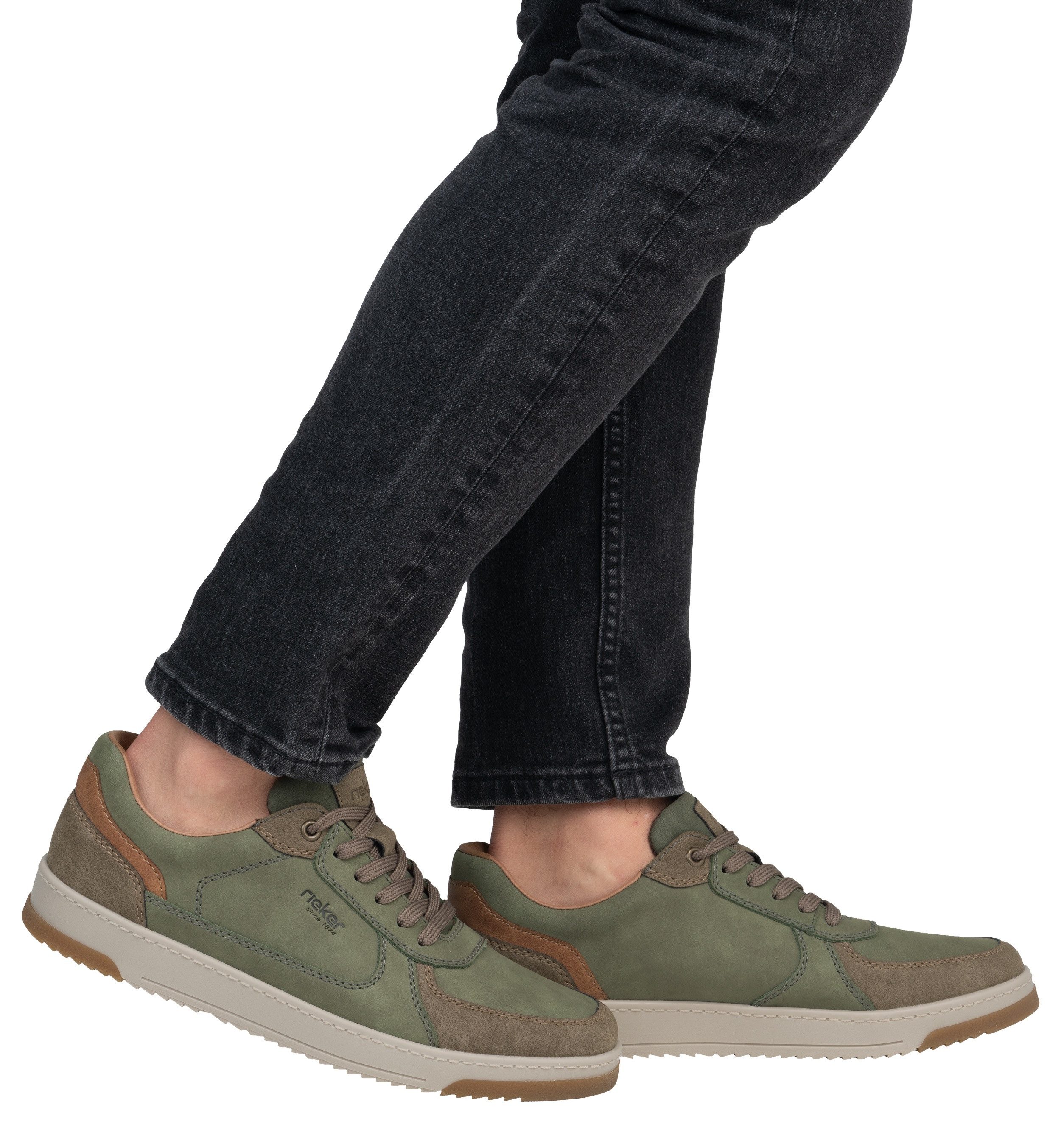 Rieker Sneakers , vrijetijdsschoen, halfschoen, veterschoen met gepolsterde schacht
